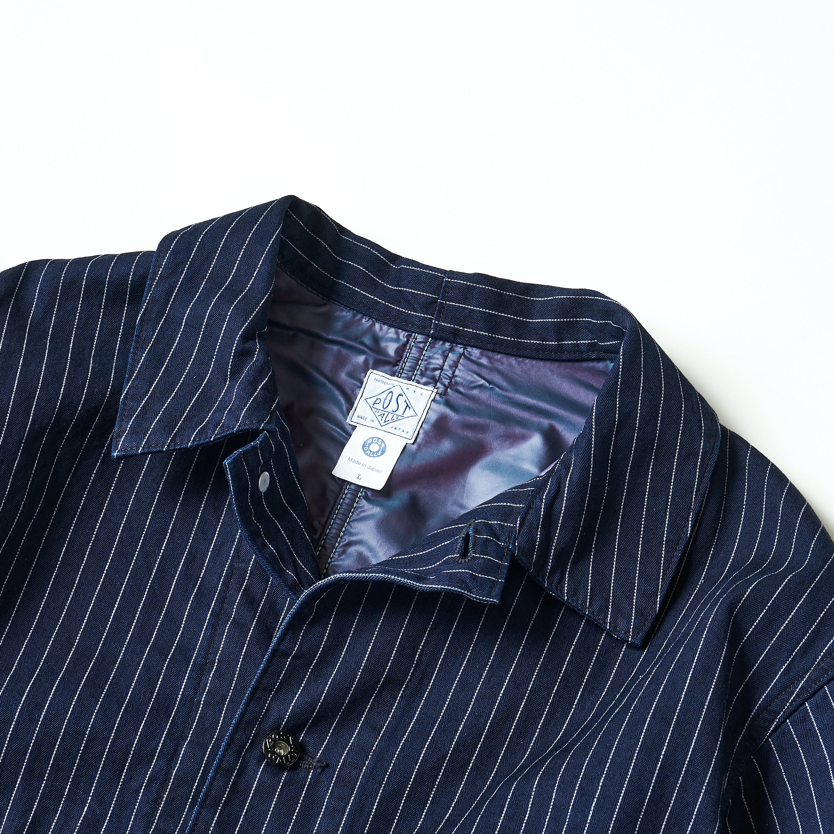 #3111-GS De Luxe Railroader 2 : Gangster Stripe w/taffeta lining indigo