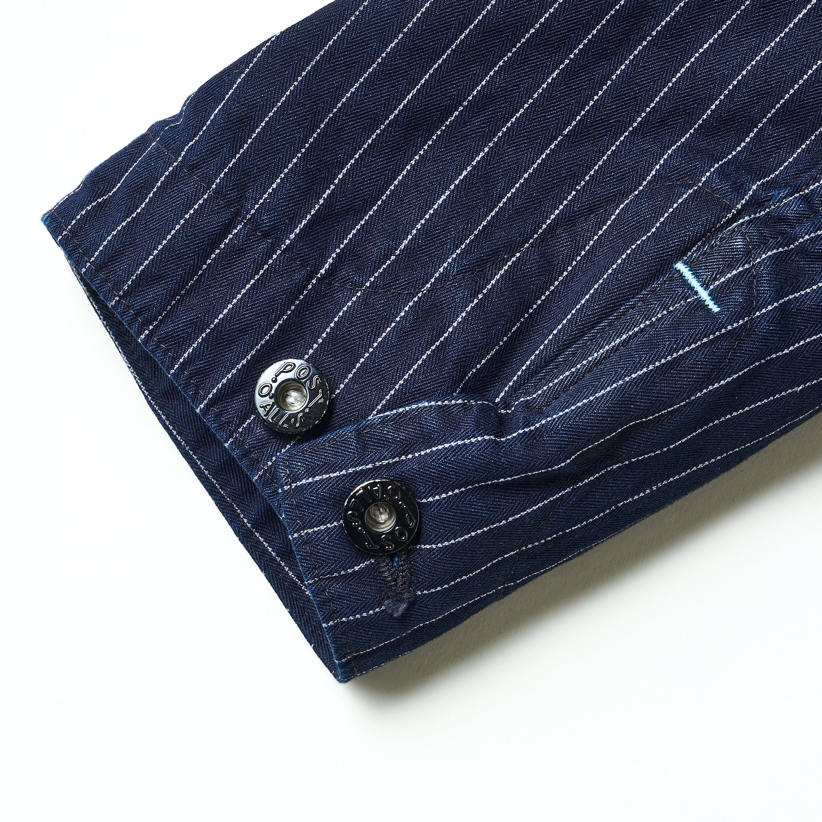 #3111-GS De Luxe Railroader 2 : Gangster Stripe w/taffeta lining indigo