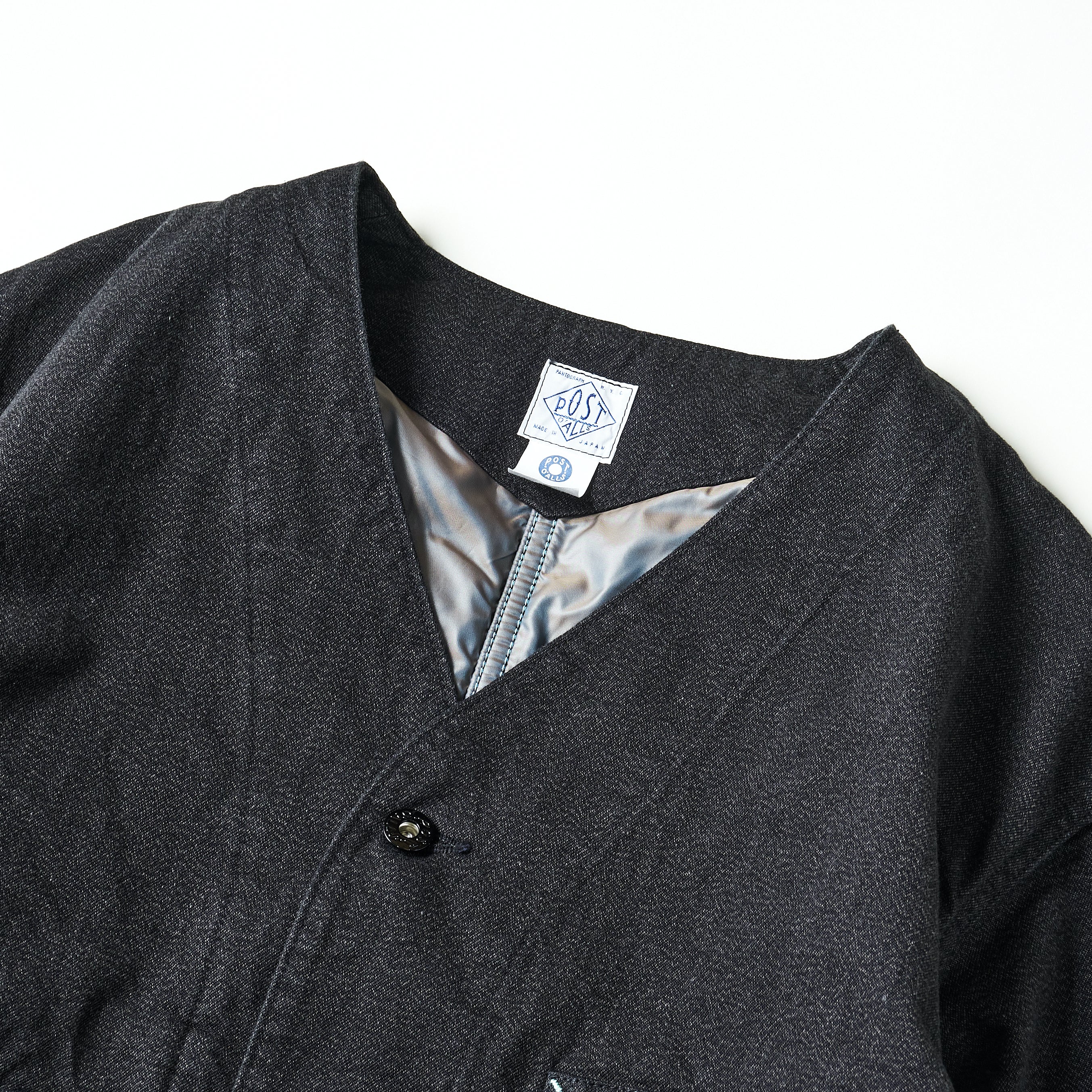 #3111DV-CC De Luxe Railroader 2 DV : cotton covert w/taffeta lining charcoal