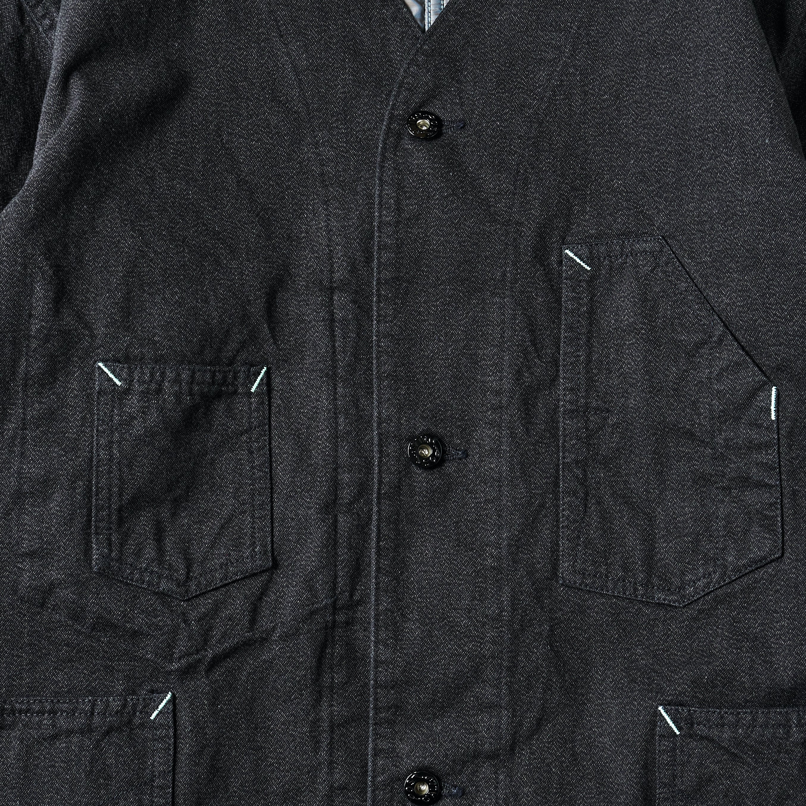 #3111DV-CC De Luxe Railroader 2 DV : cotton covert w/taffeta lining charcoal