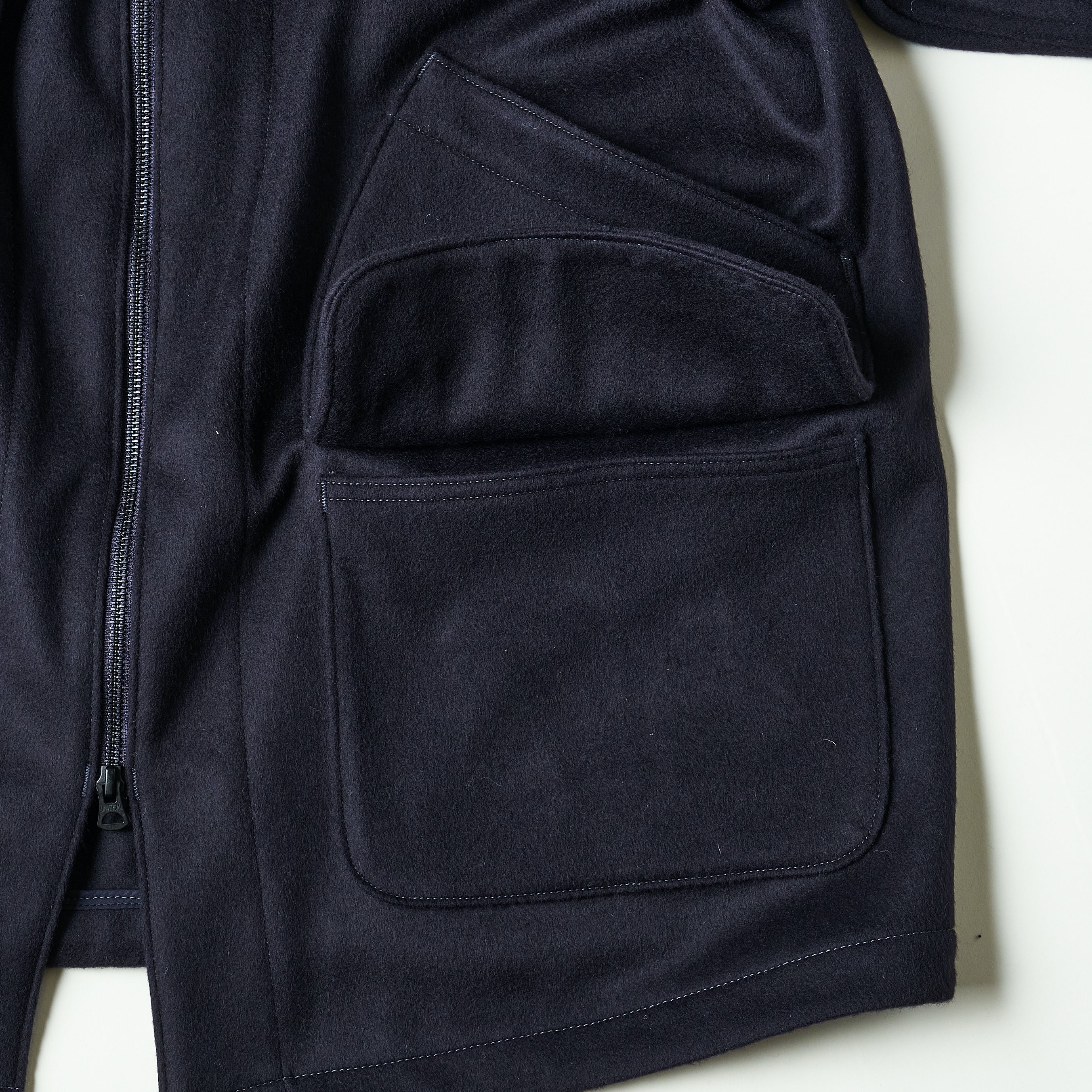 #3112-WM2 DEE Parka 3 : wool melton dk. Navy
