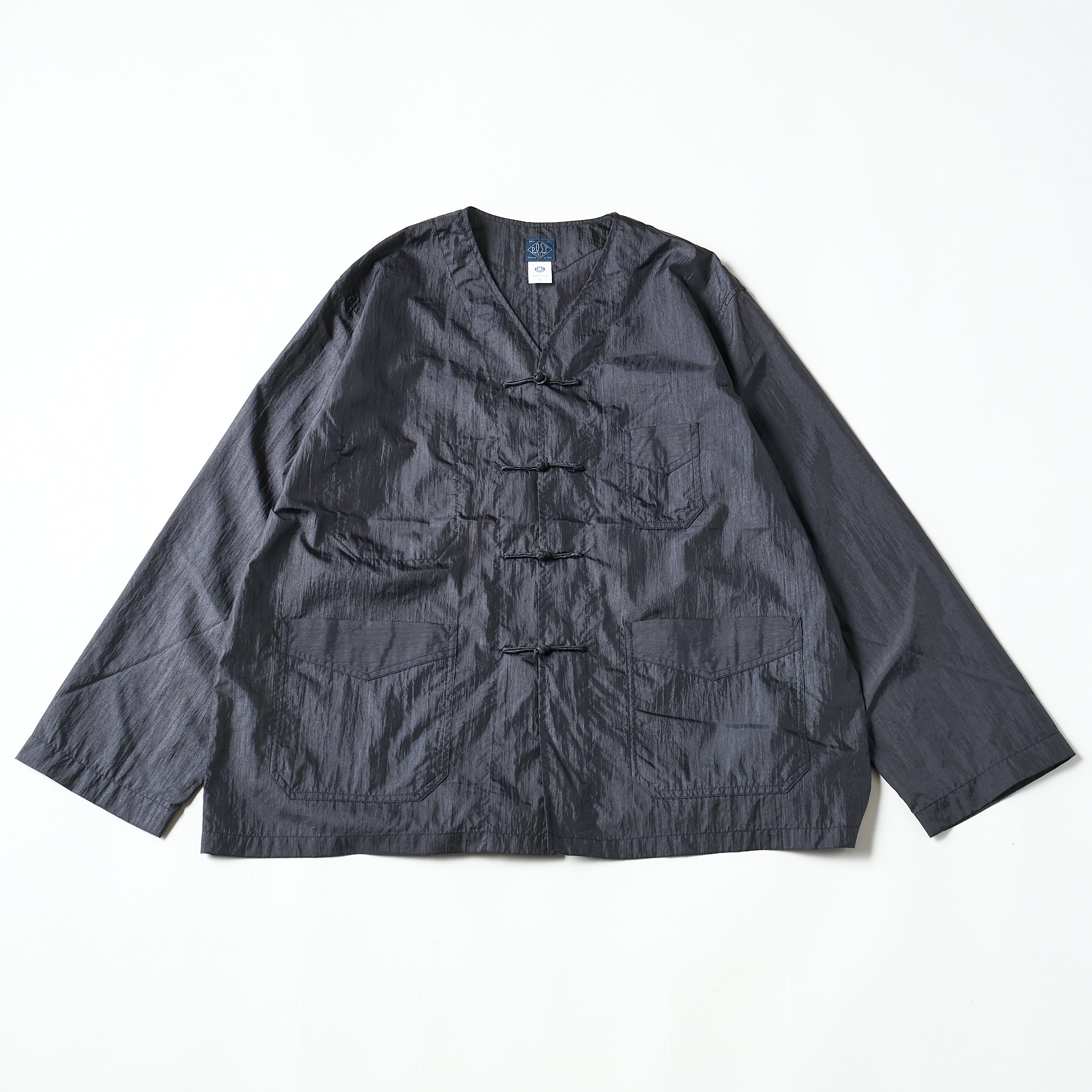 3109-CT1 POST Chinois DV : crinkle nylon taffeta charcoal