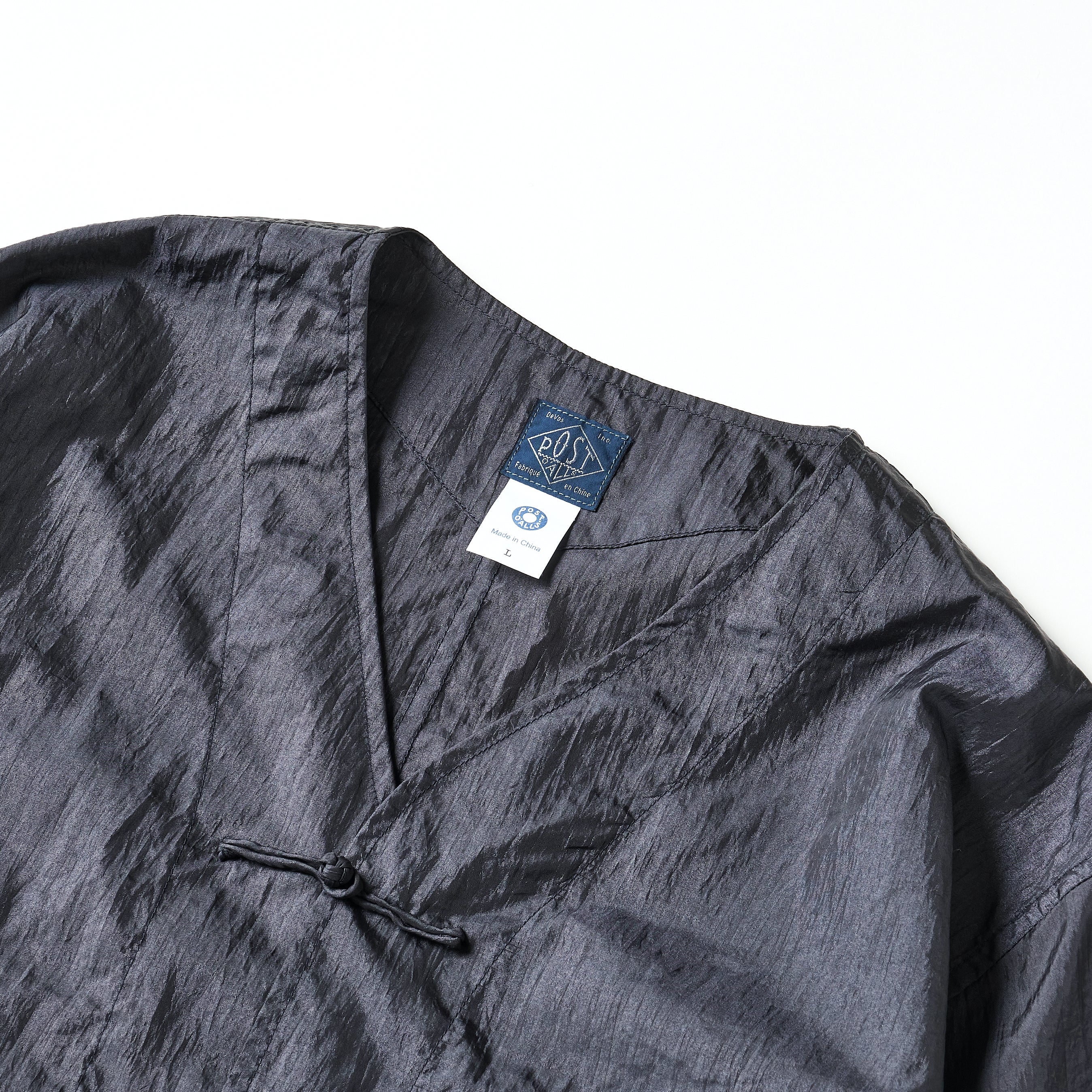 #3109-CT1 POST Chinois DV : crinkle nylon taffeta charcoal