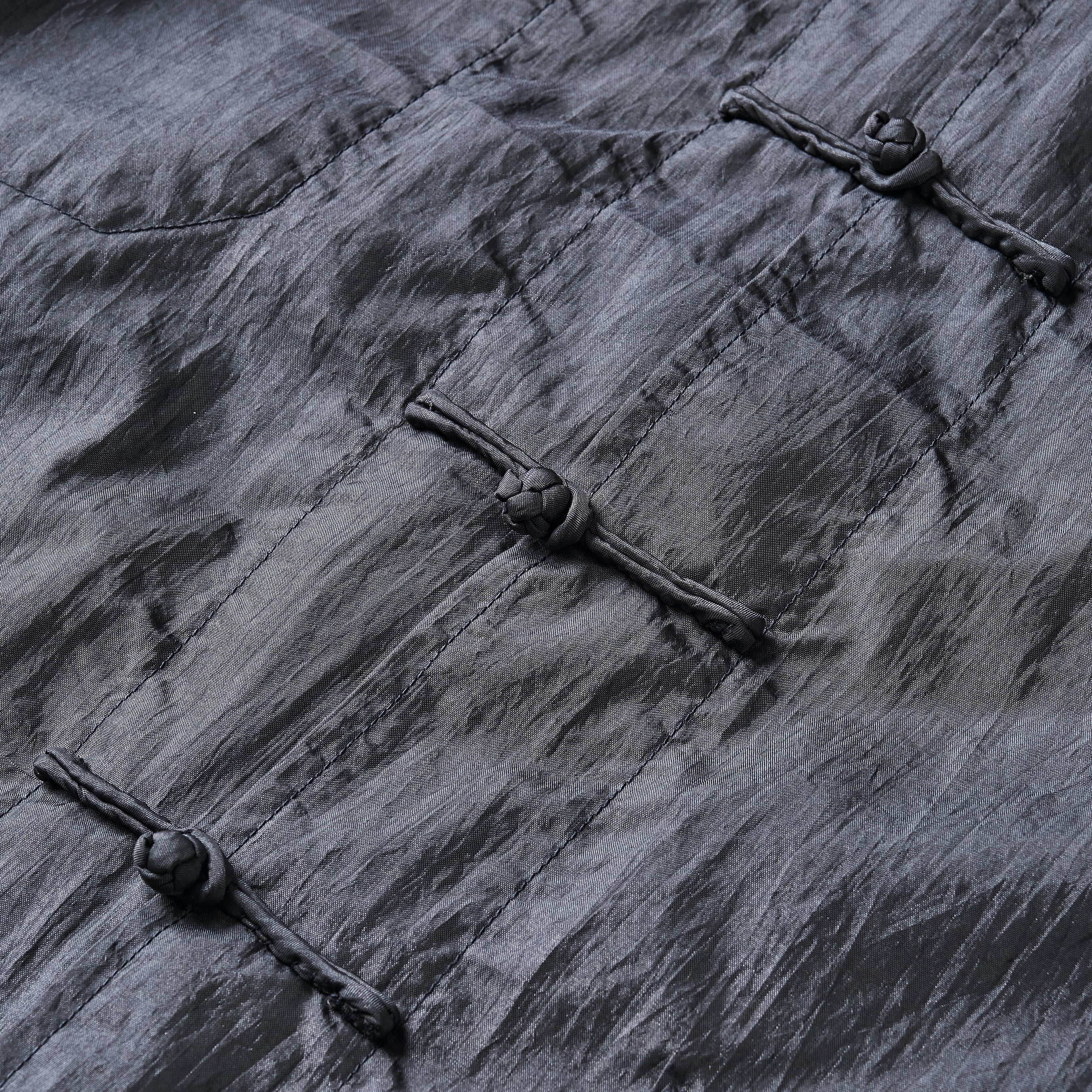 #3107-CT1 POST Chinois : crinkle nylon taffeta charcoal