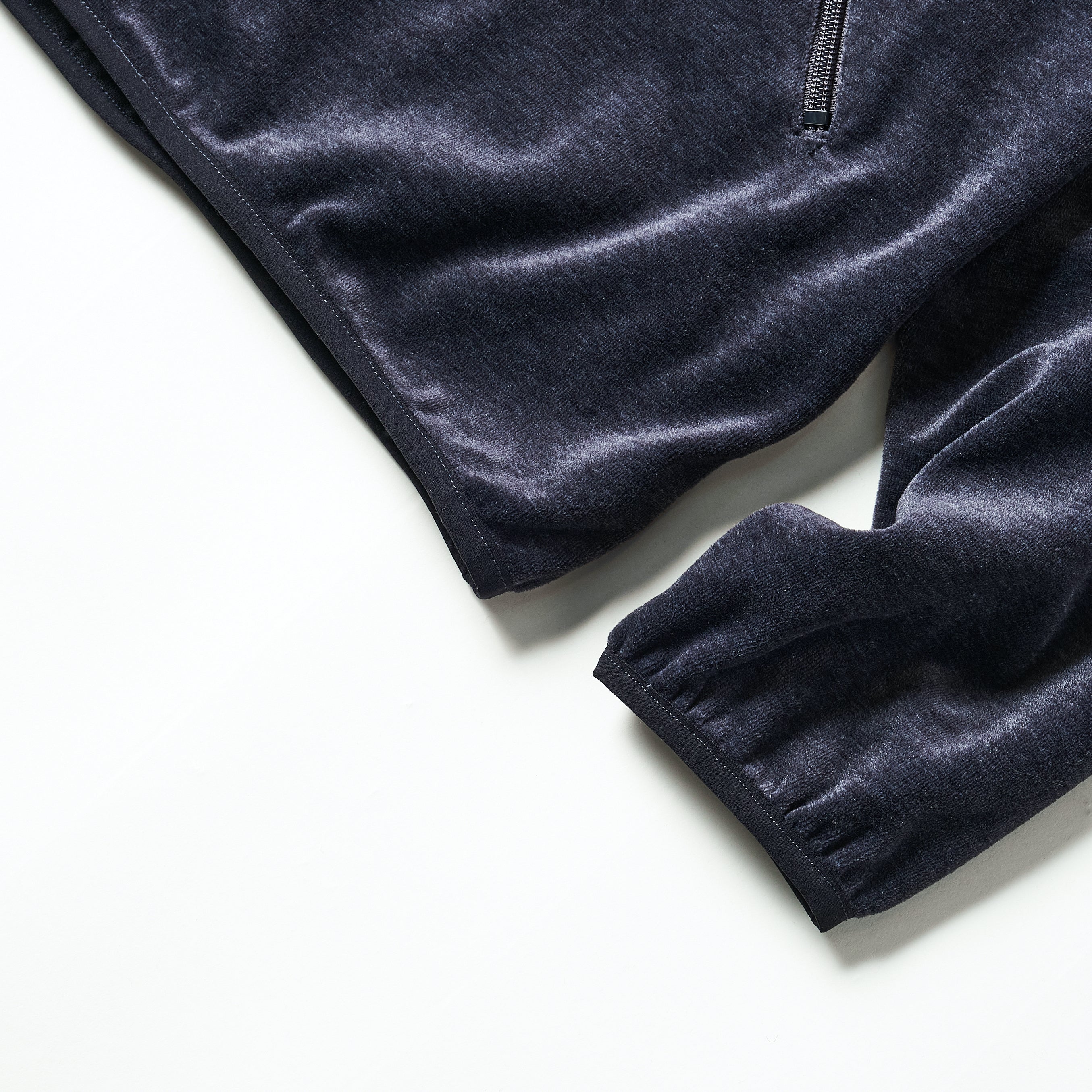 #3610-V1 E-Z Hoodie 2 : poly/cotton velour blue grey
