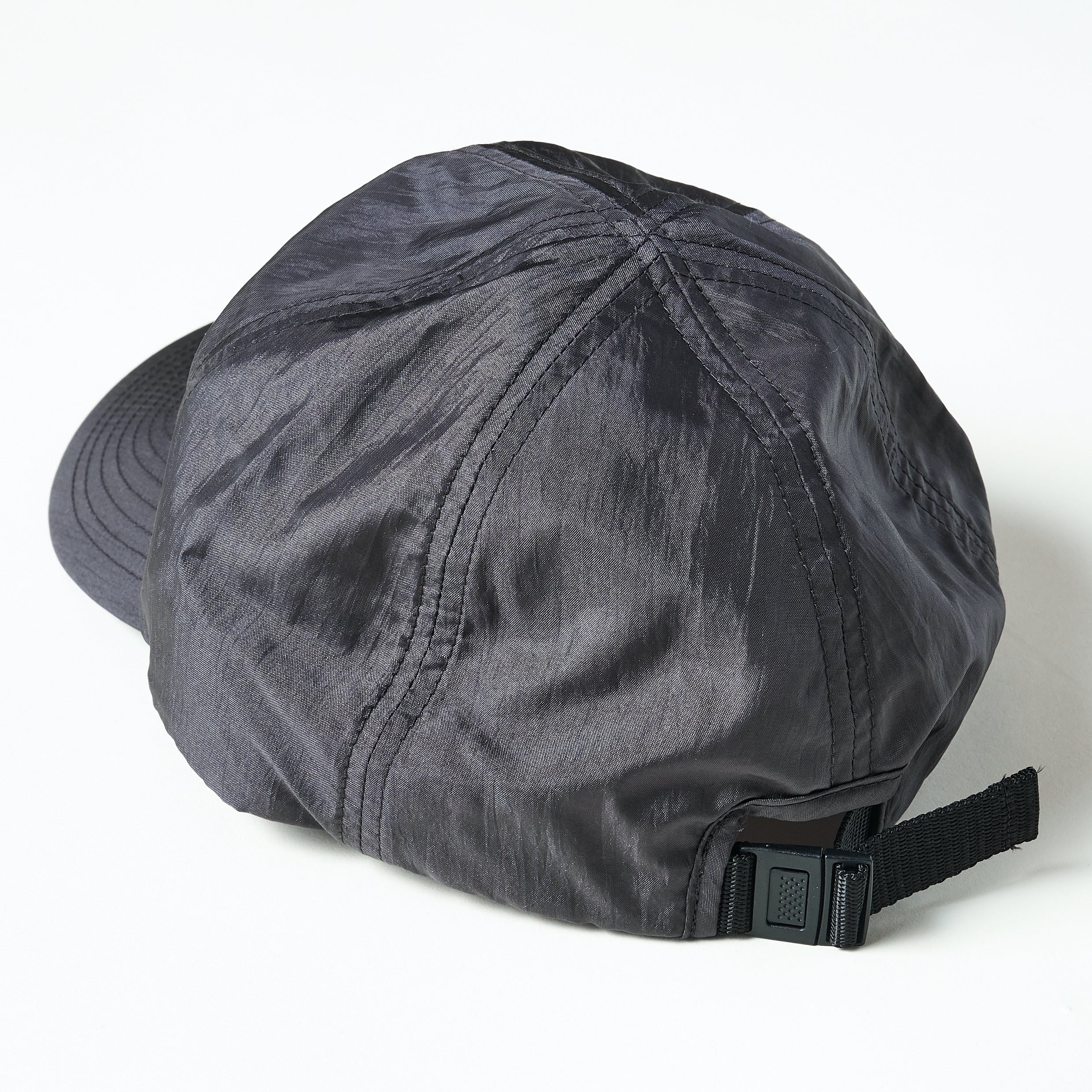#3903-CT1 POST Ball Cap: crinkle nylon taffeta charcoal