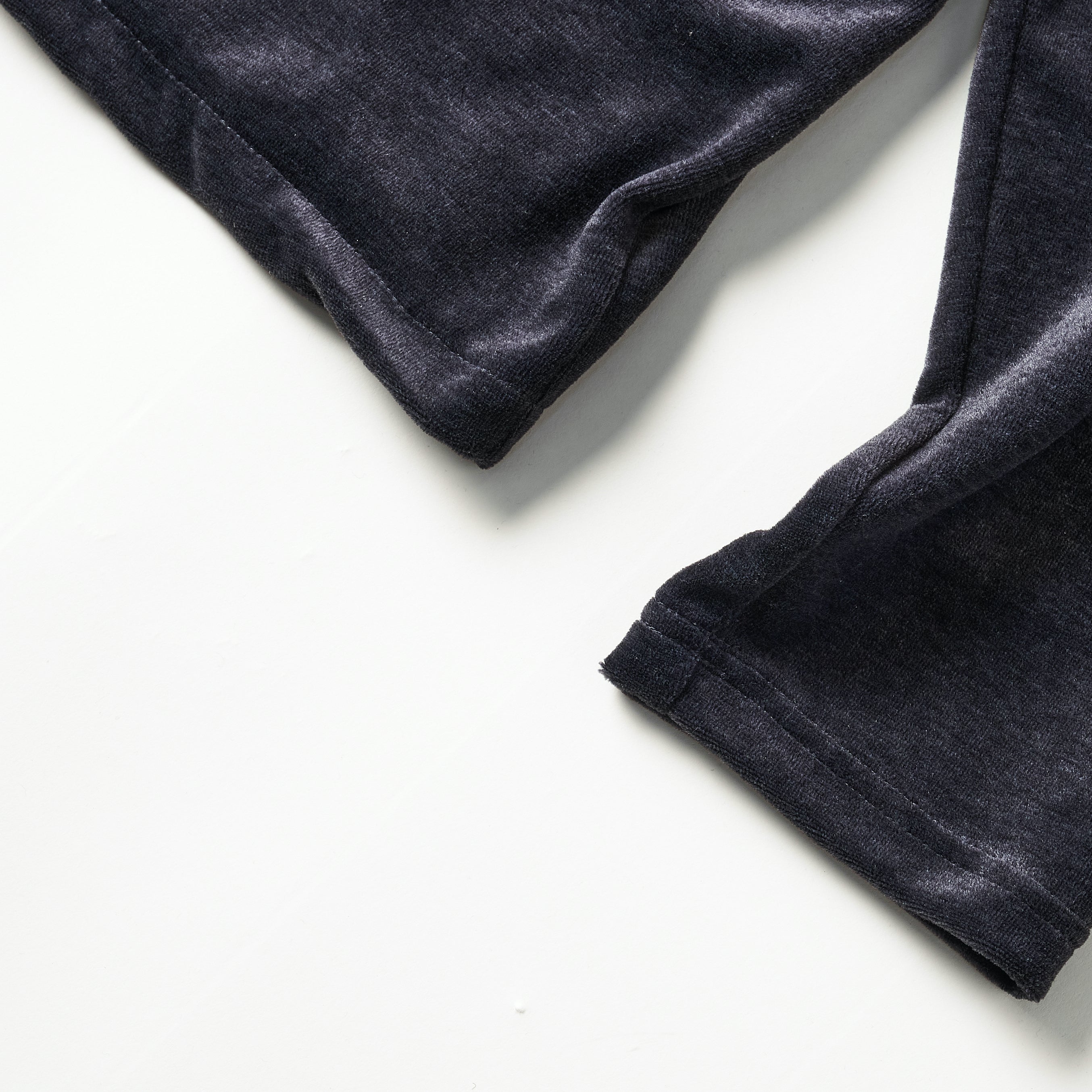 #3609-V1 E-Z Zip Cardigan : poly/cotton velour blue grey