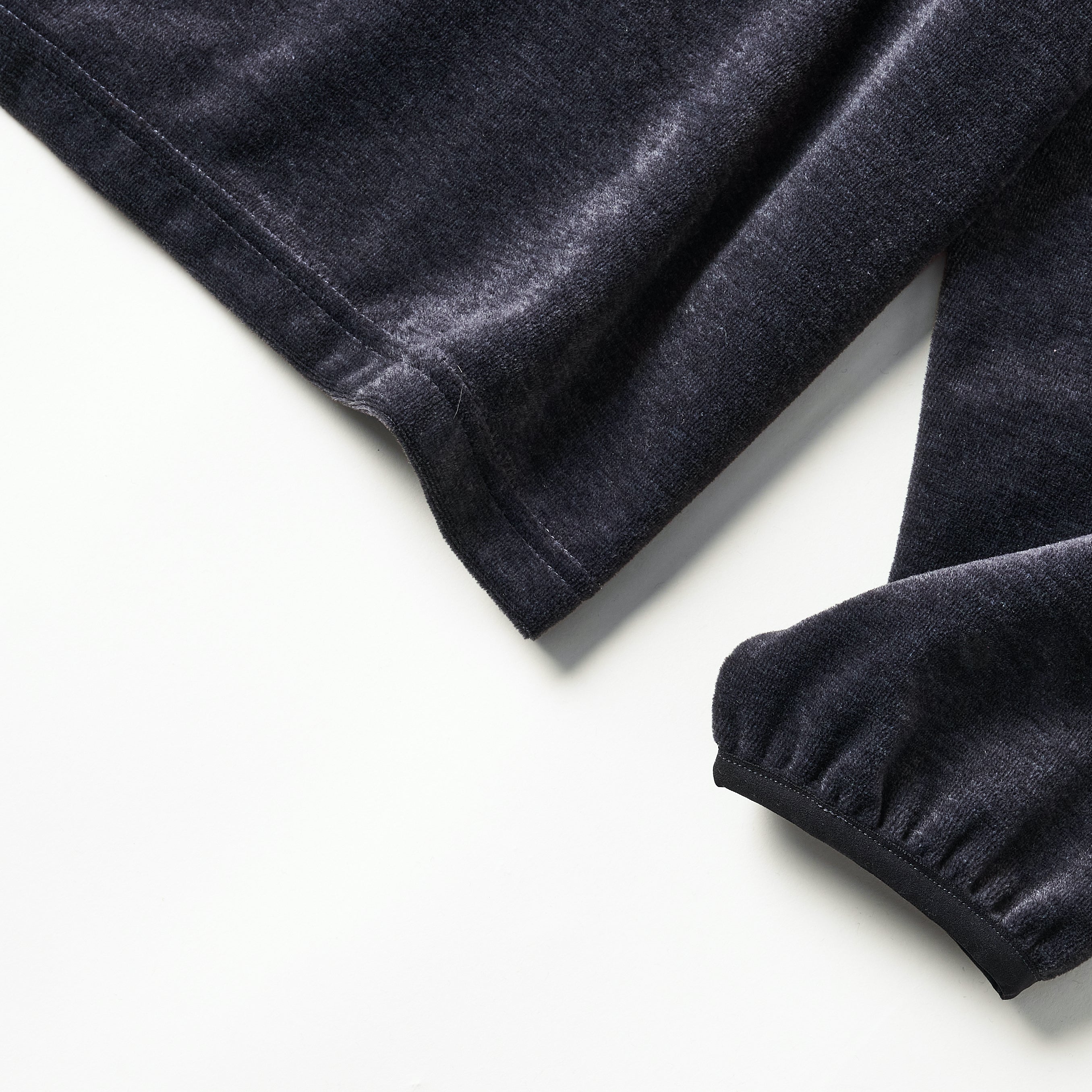 #3612-V1 E-Z Long Sleeve Tee 2 : poly/cotton velour blue grey