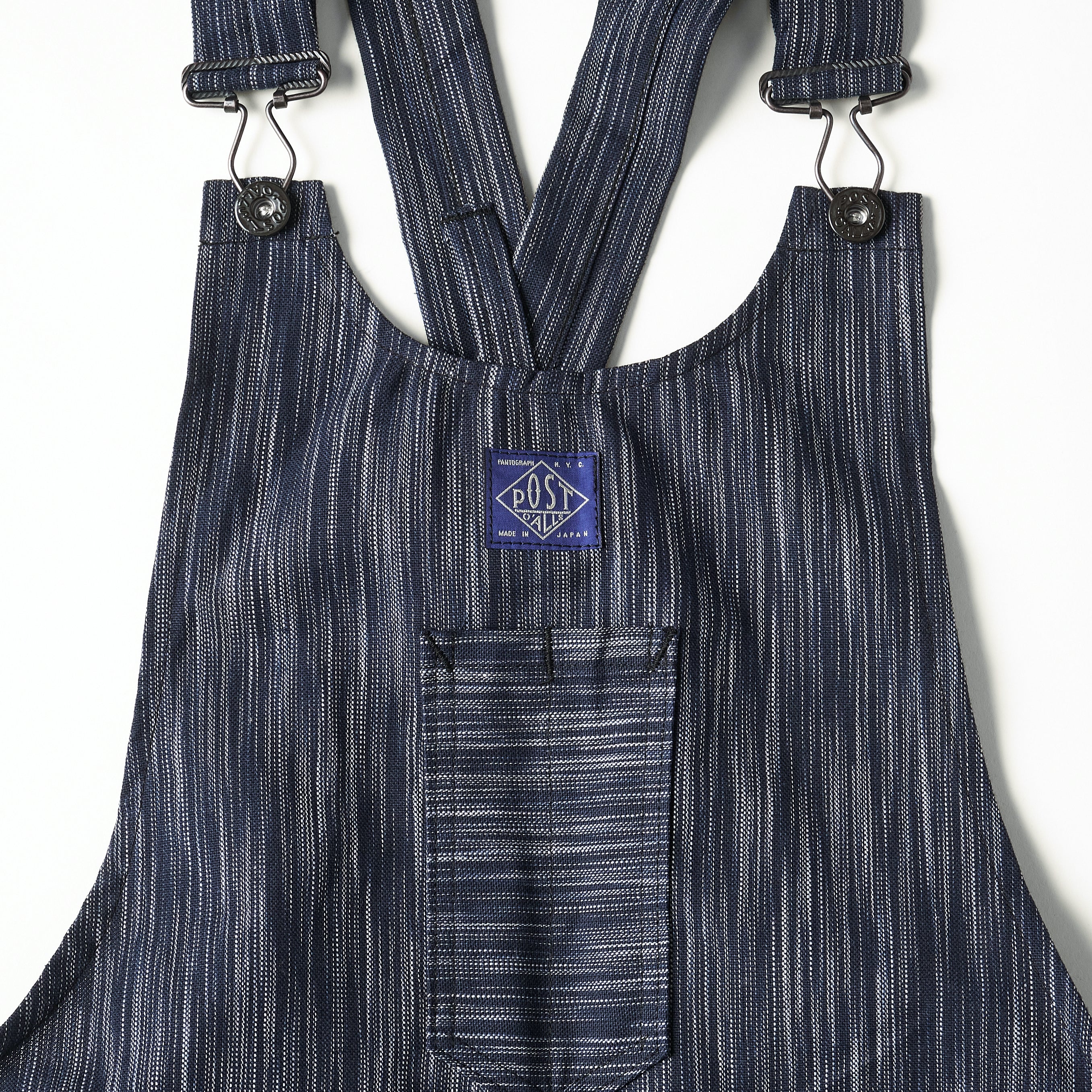 #3802-IKT POST Apron #2 : ikat indigo