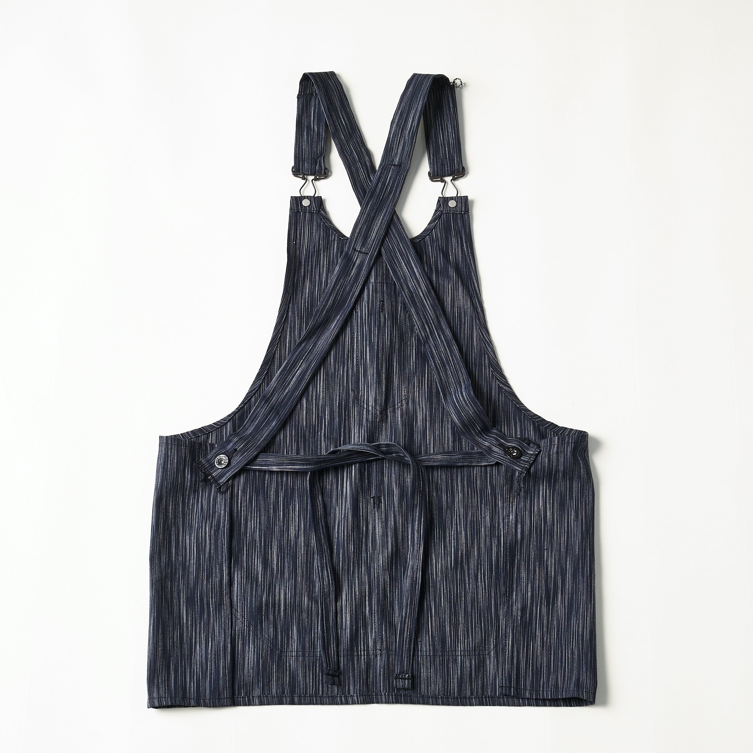 #3802-IKT POST Apron #2 : ikat indigo