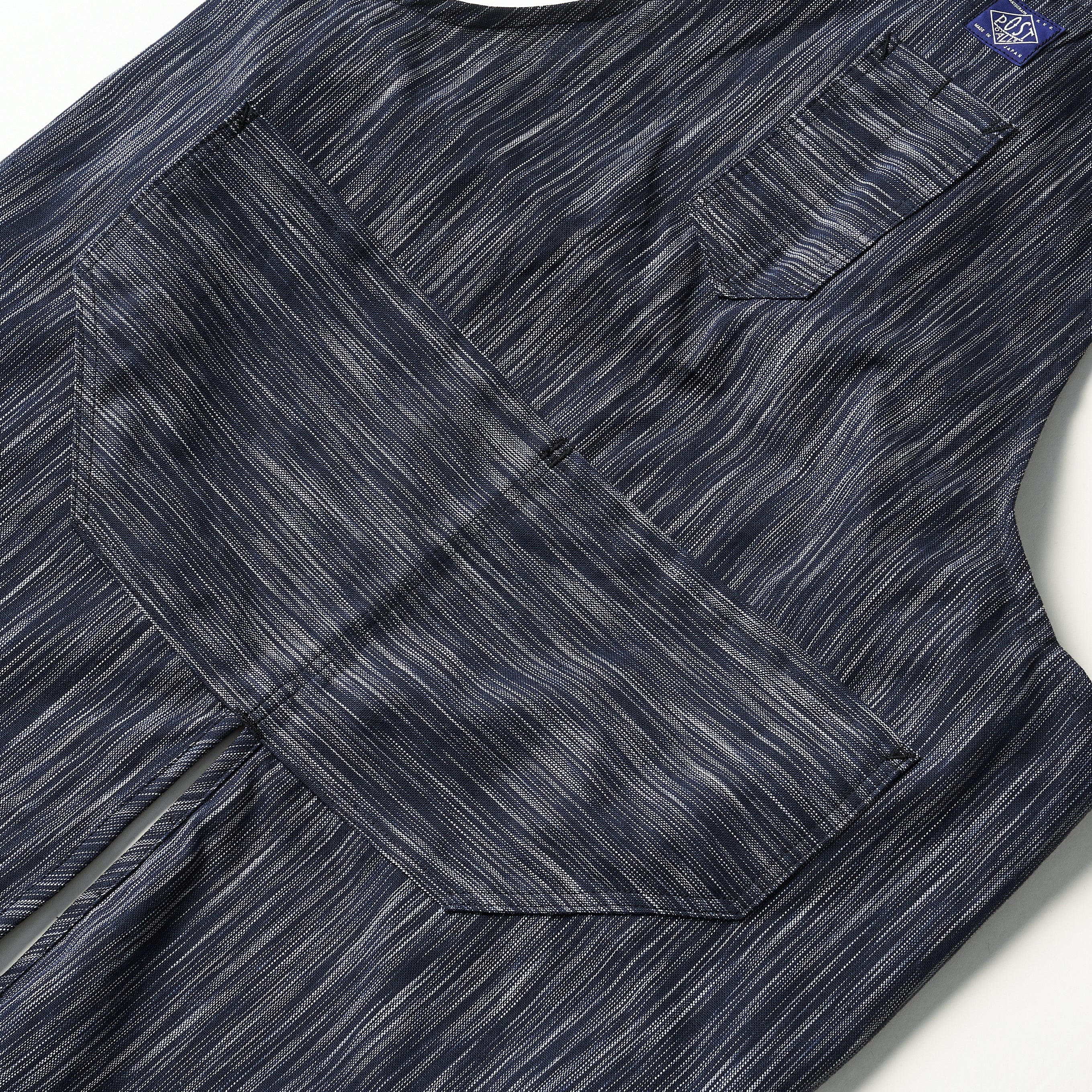 #3801-IKT POST Apron #1 : ikat indigo