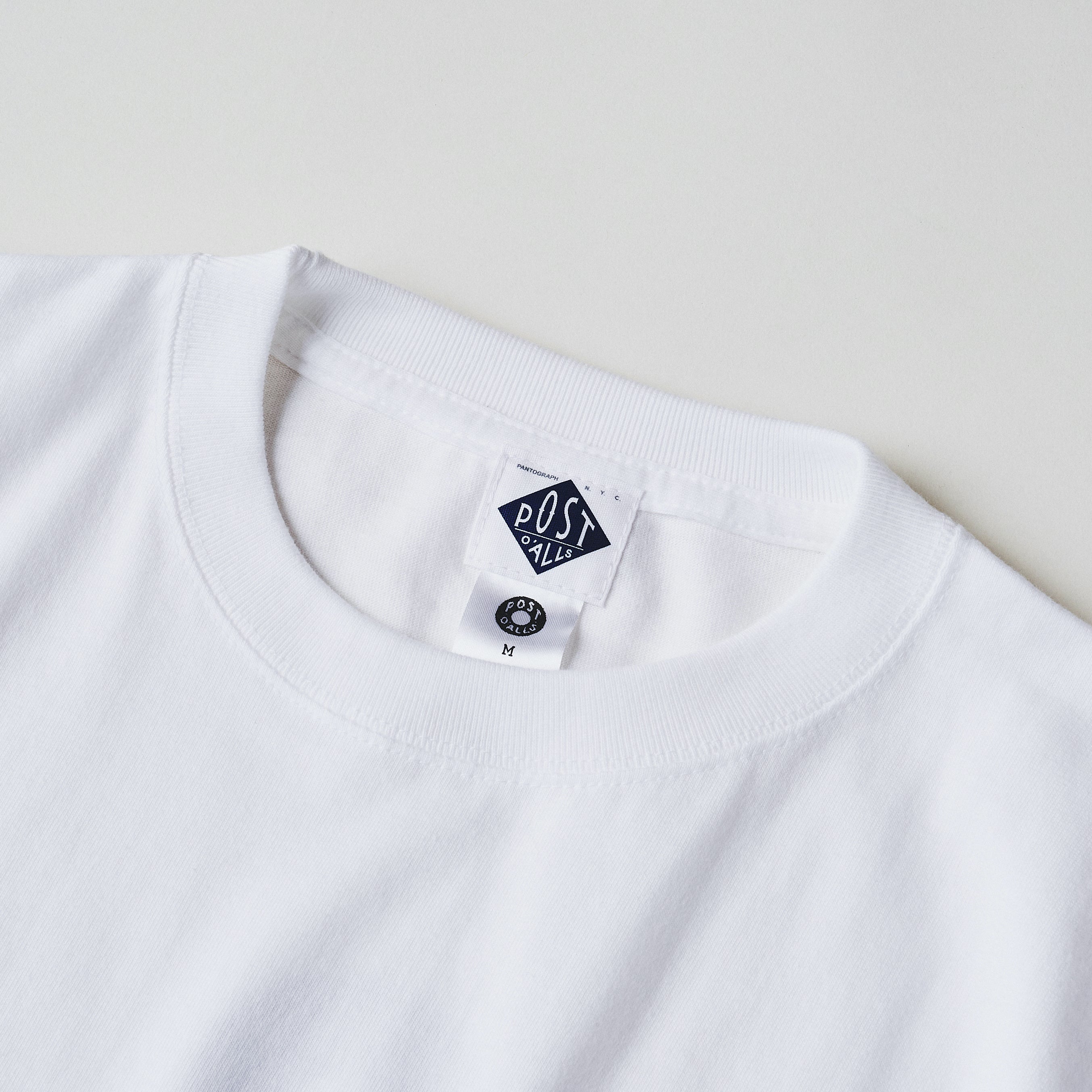 #3005 ESS pocket tee : cotton jersey white grey print (Shop Special)
