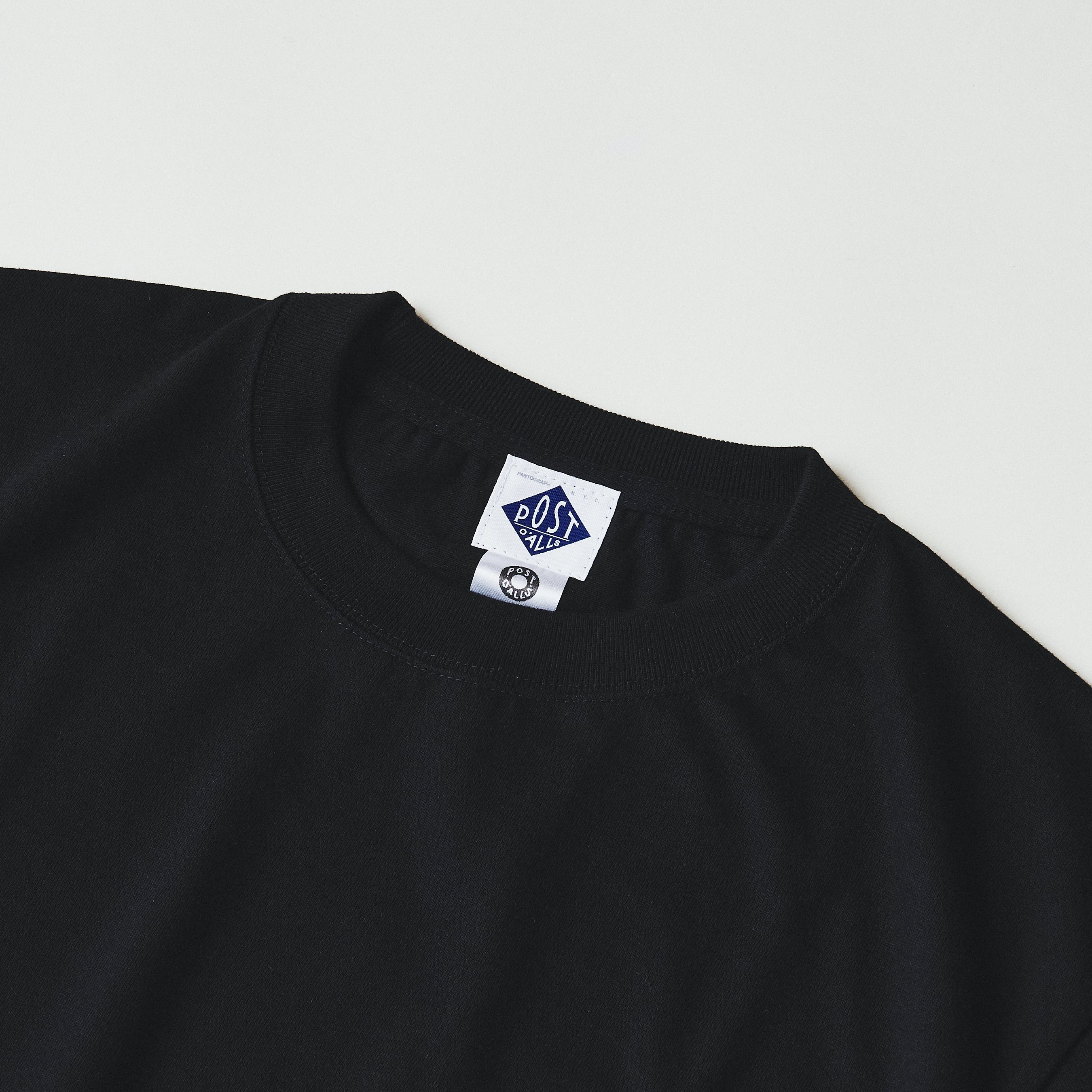 #3005 ESS pocket tee : cotton jersey black white print (Shop Special)