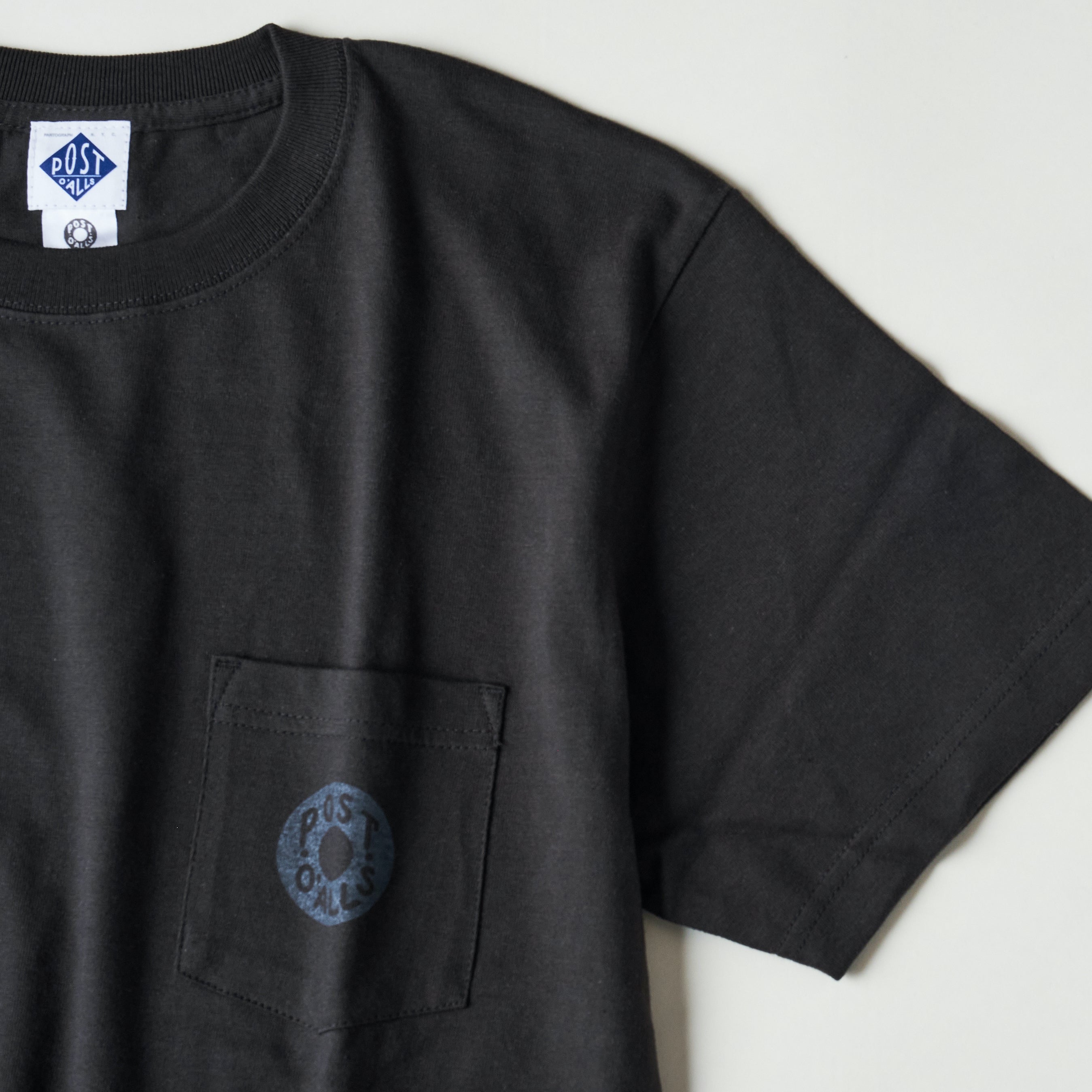 #3005 ESS pocket tee : cotton jersey charcoal grey print (Shop Special)