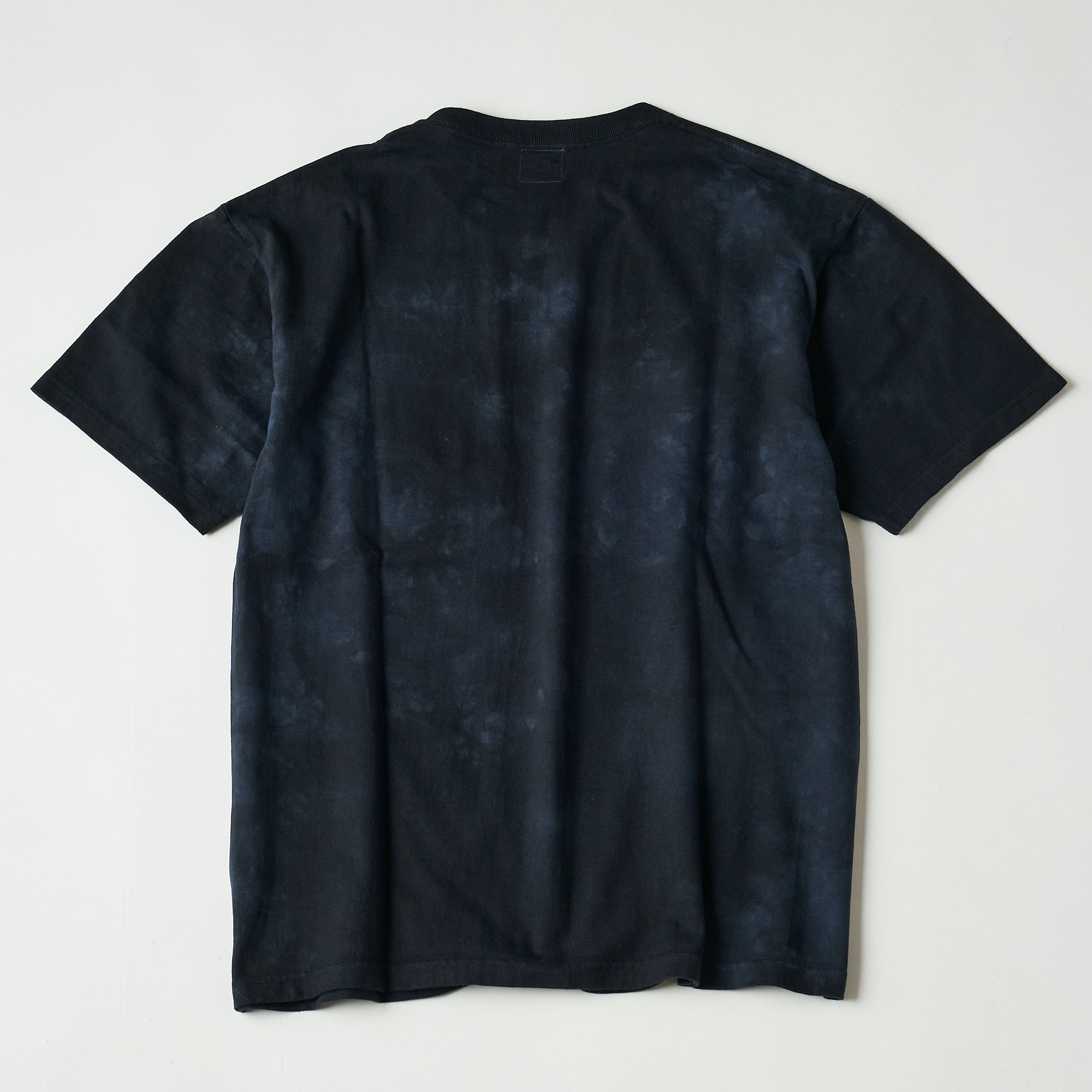 #3614 Crew Pocket T HJT1 : heavy wt. jersey dk navy x grey tie dye
