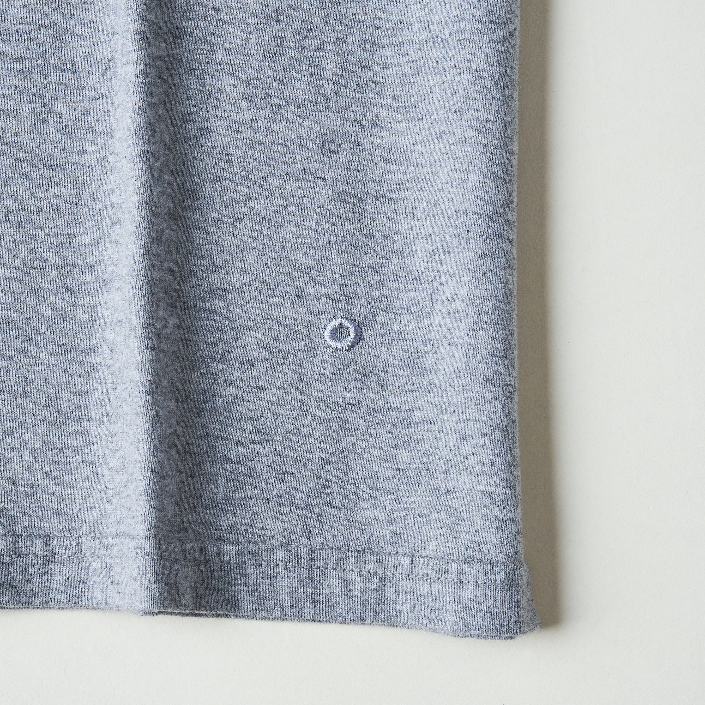 #3614 Crew Pocket T HJH : heavy wt. jersey grey heather