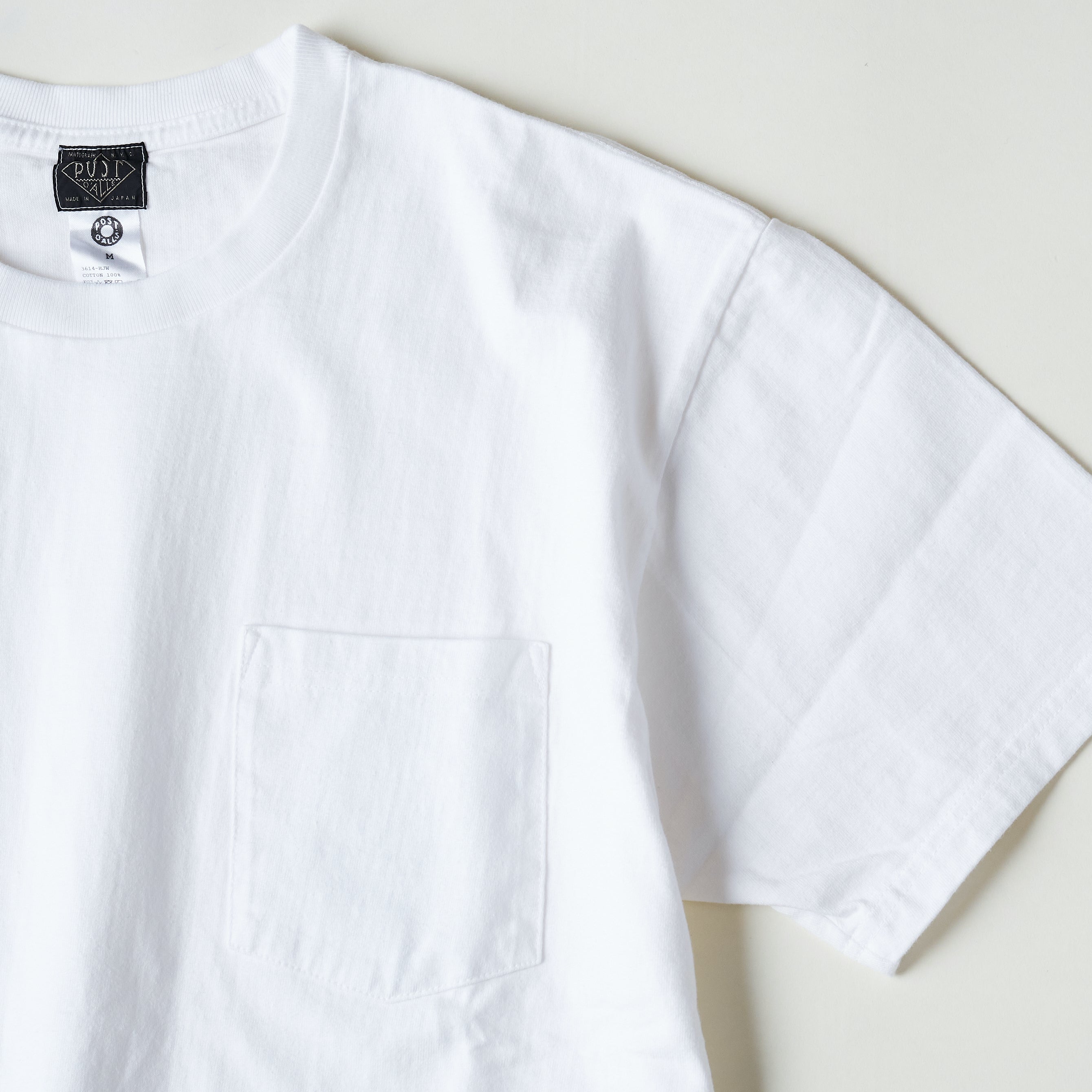 #3614 Crew Pocket Tee HJW : heavyweight jersey white