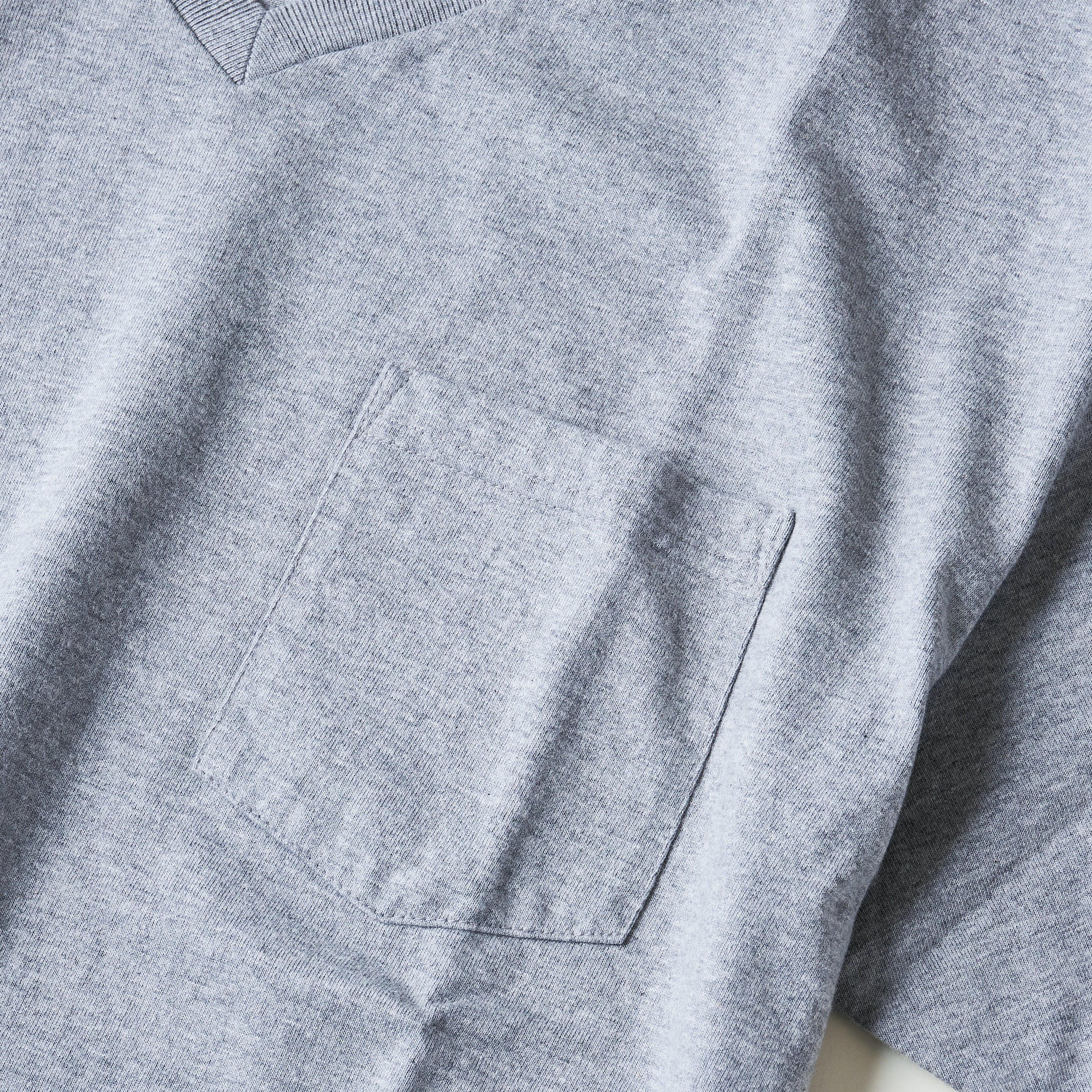 #3615 V Pocket Tee HJH : heavyweight jersey gray heather