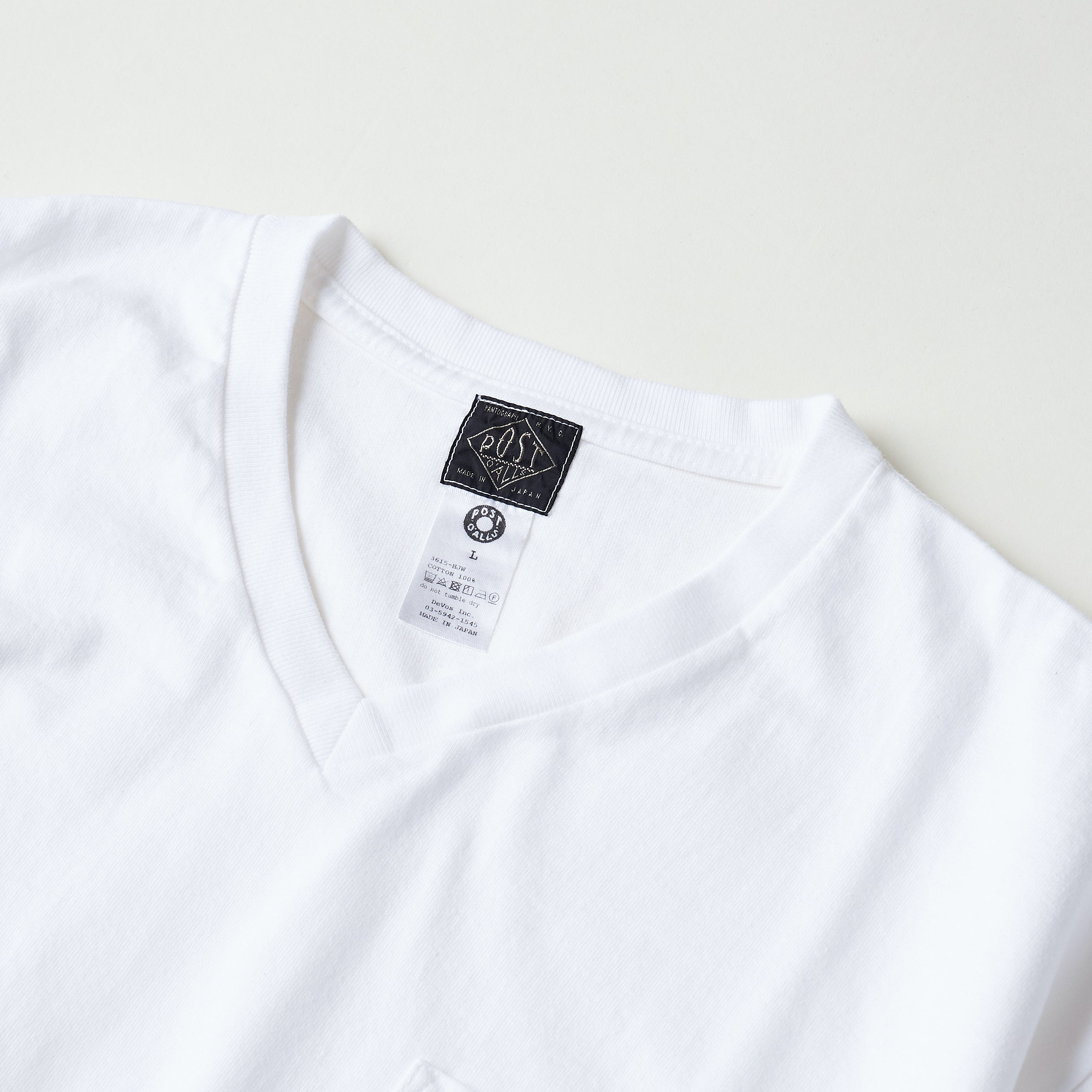 #3615-HJW V Pocket Tee : heavyweight jersey white