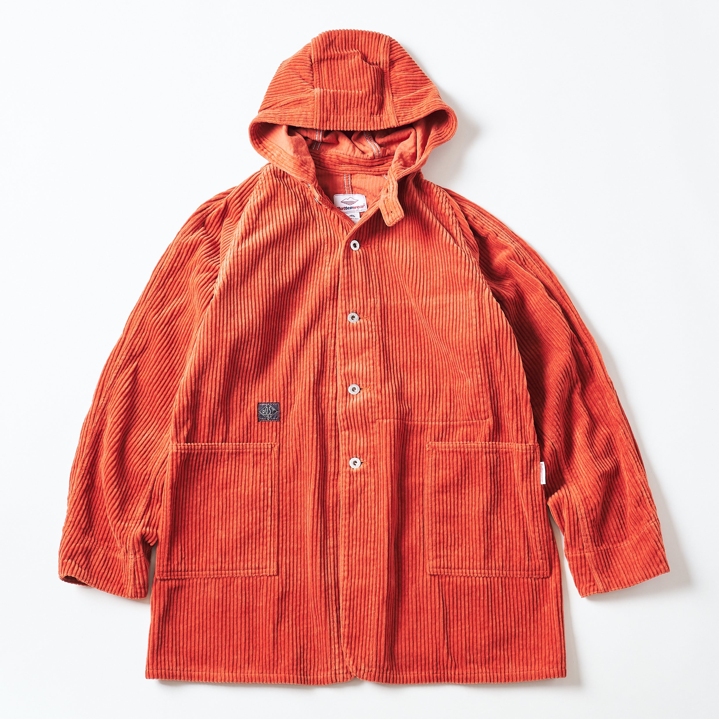 Post Overalls x Battenwear SB40 W/Hood : 5 Wale corduroy Burnt Orange