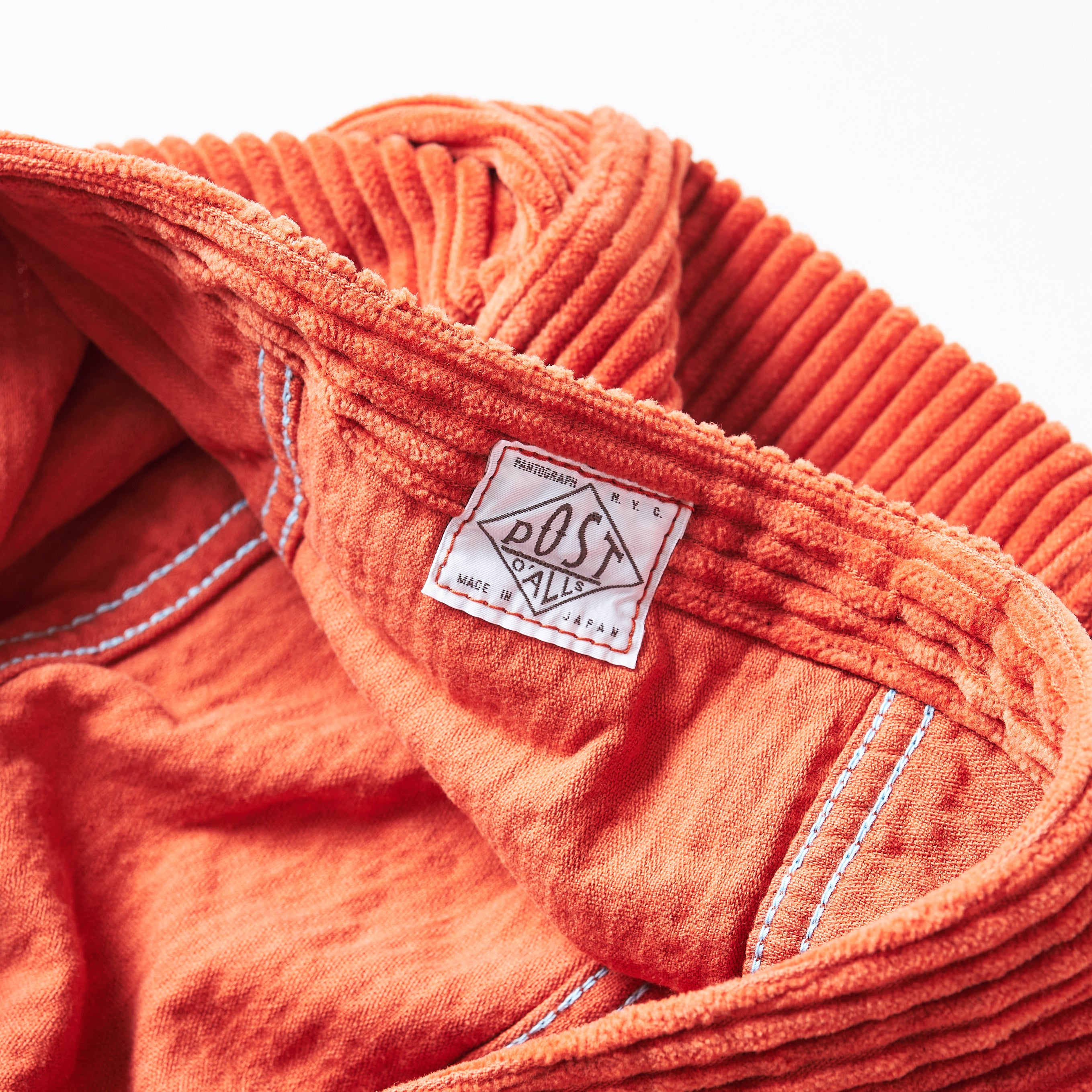 Post Overalls x Battenwear SB40 W/Hood : 5 Wale corduroy Burnt Orange