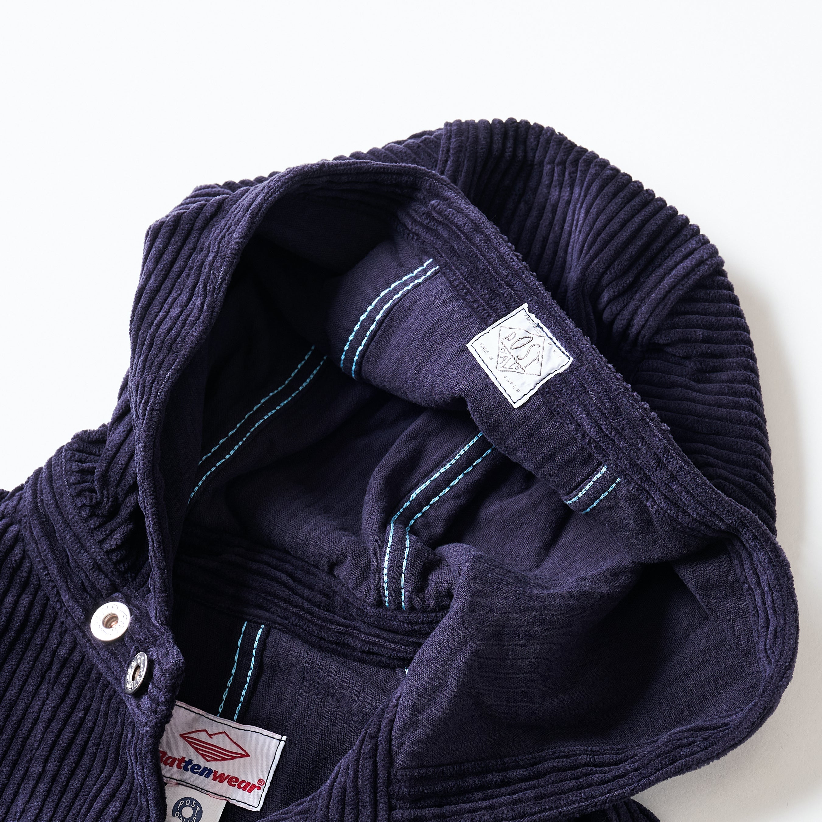 Post Overalls x Battenwear SB40 W/Hood : 5 Wale corduroy Navy