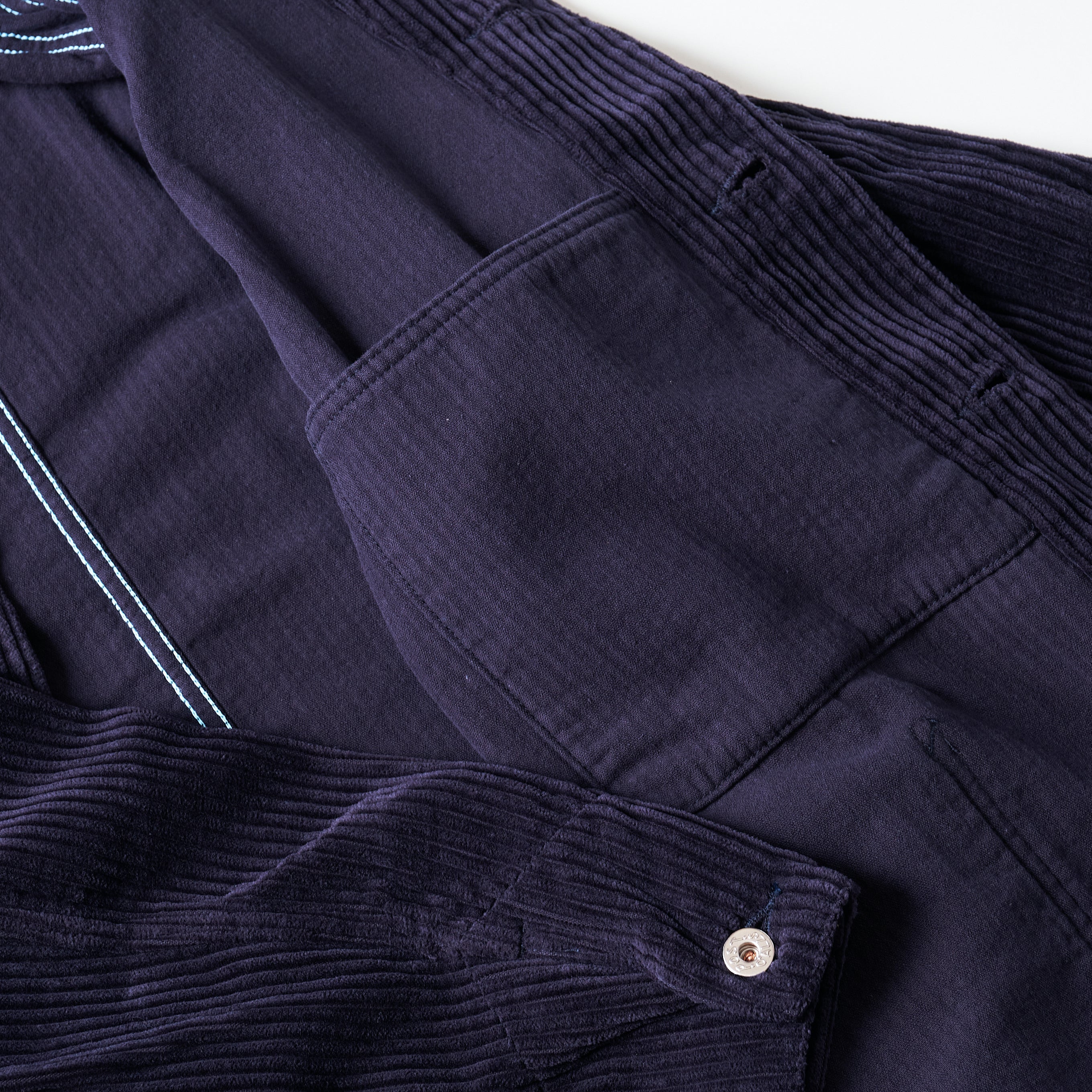 Post Overalls x Battenwear SB40 W/Hood : 5 Wale corduroy Navy