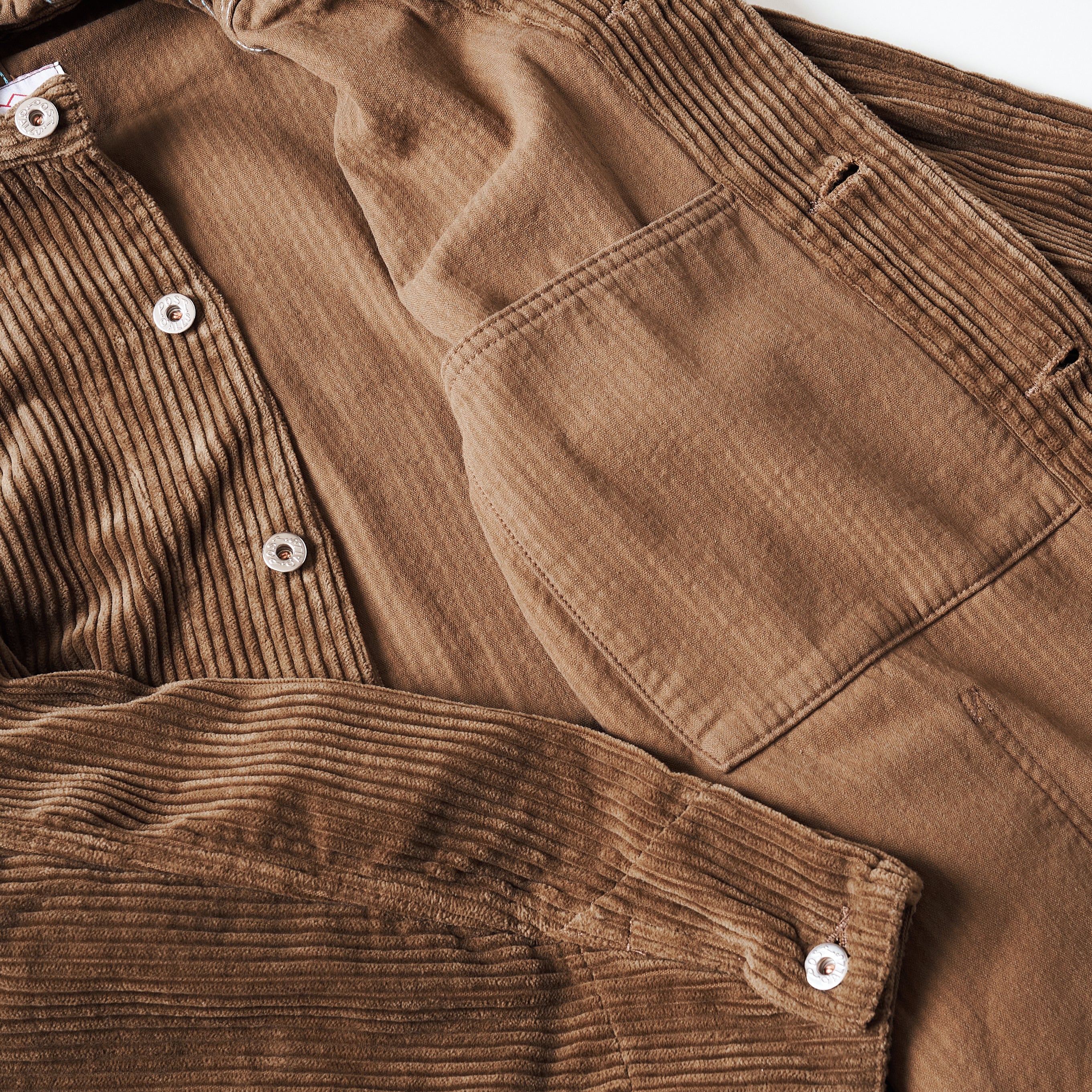 Post Overalls x Battenwear SB40 W/Hood : 5 Wale corduroy Brown