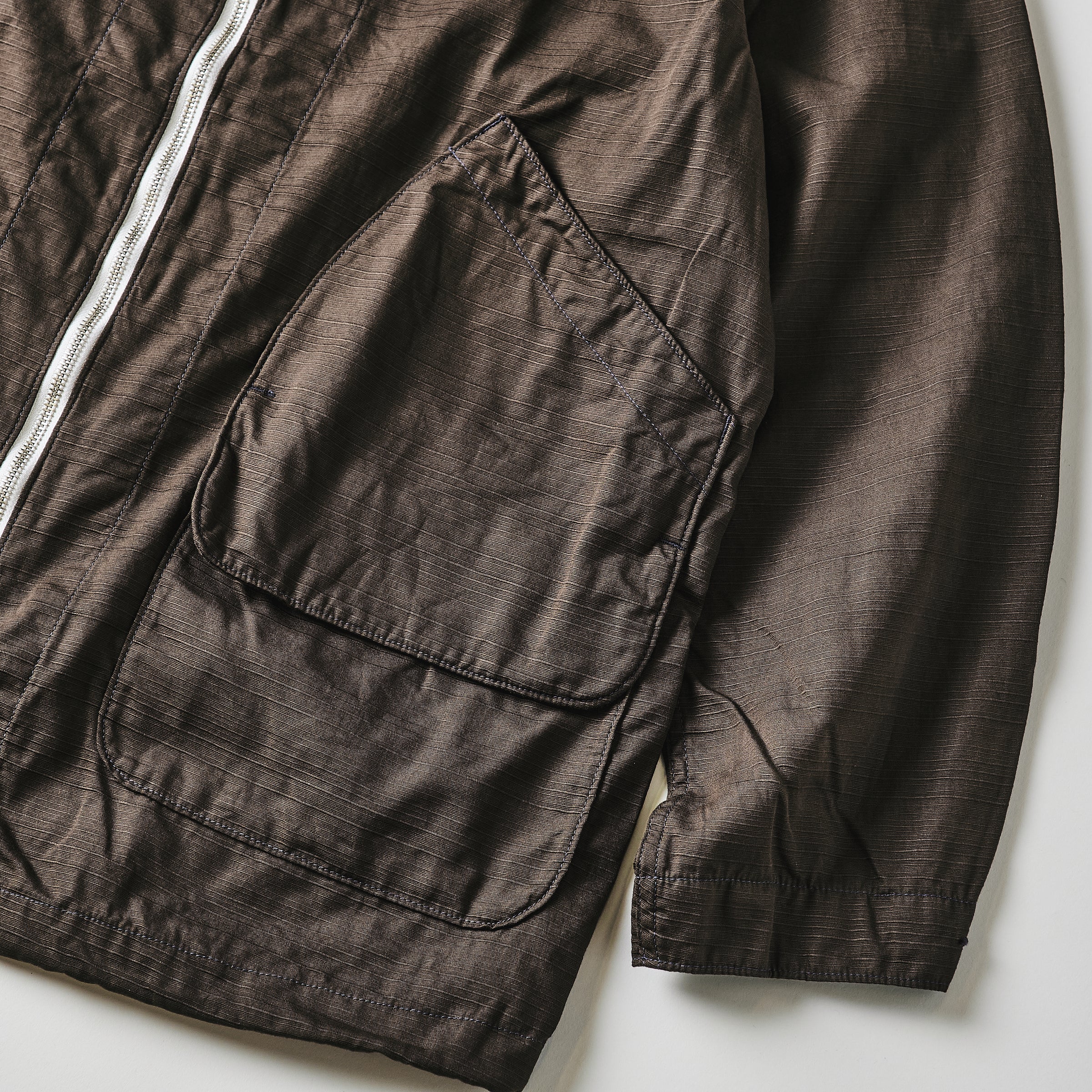 #3115-RBR DEE V : ribby twill brown