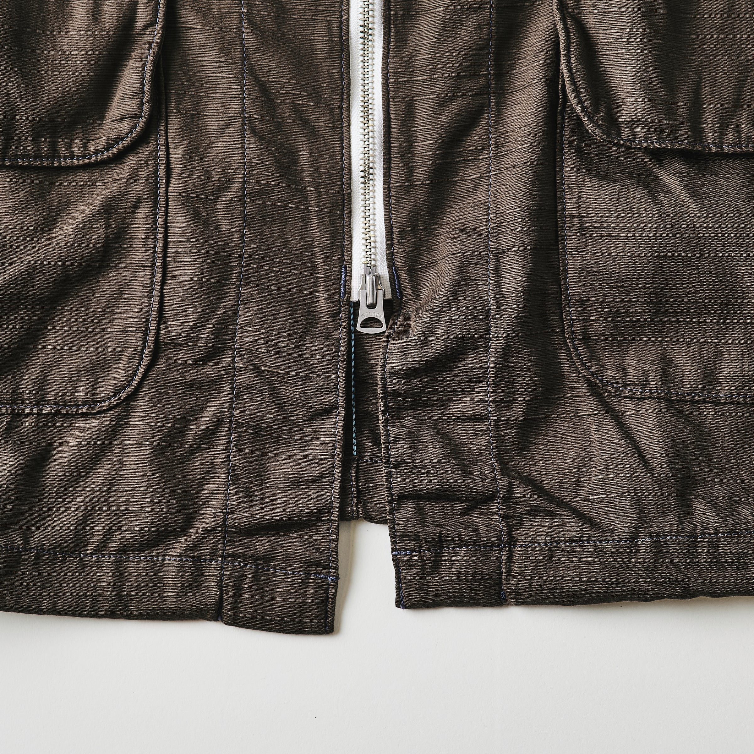 #3115-RBR DEE V : ribby twill brown