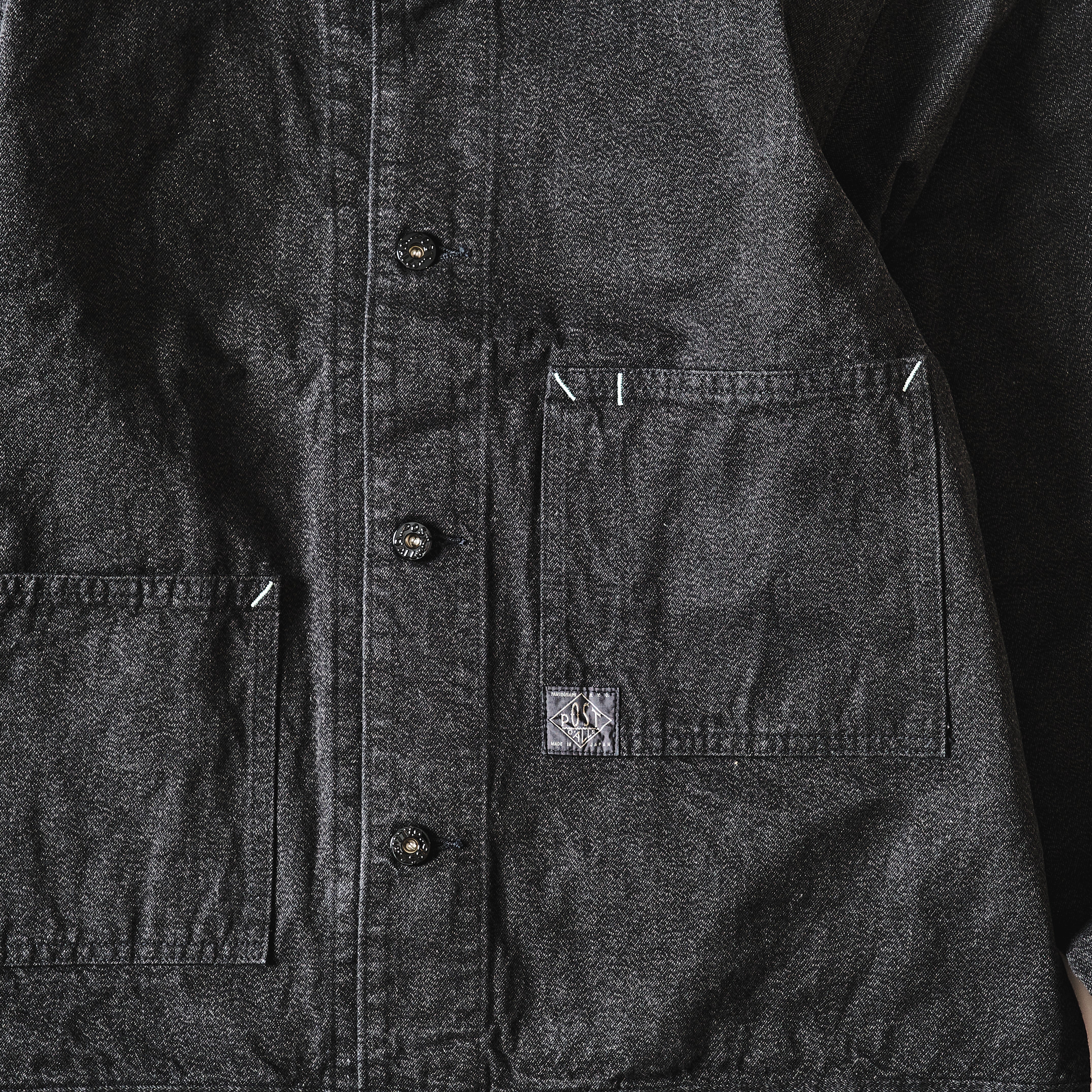 #1110-CC MECHANIC BLOUSE : cotton covert charcoal