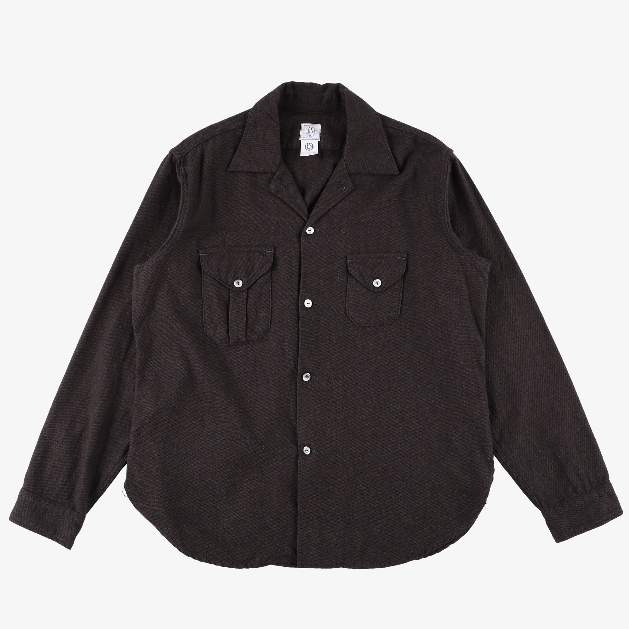 #2214-SF2 E-Z Cruz shirt : solid flannel brown