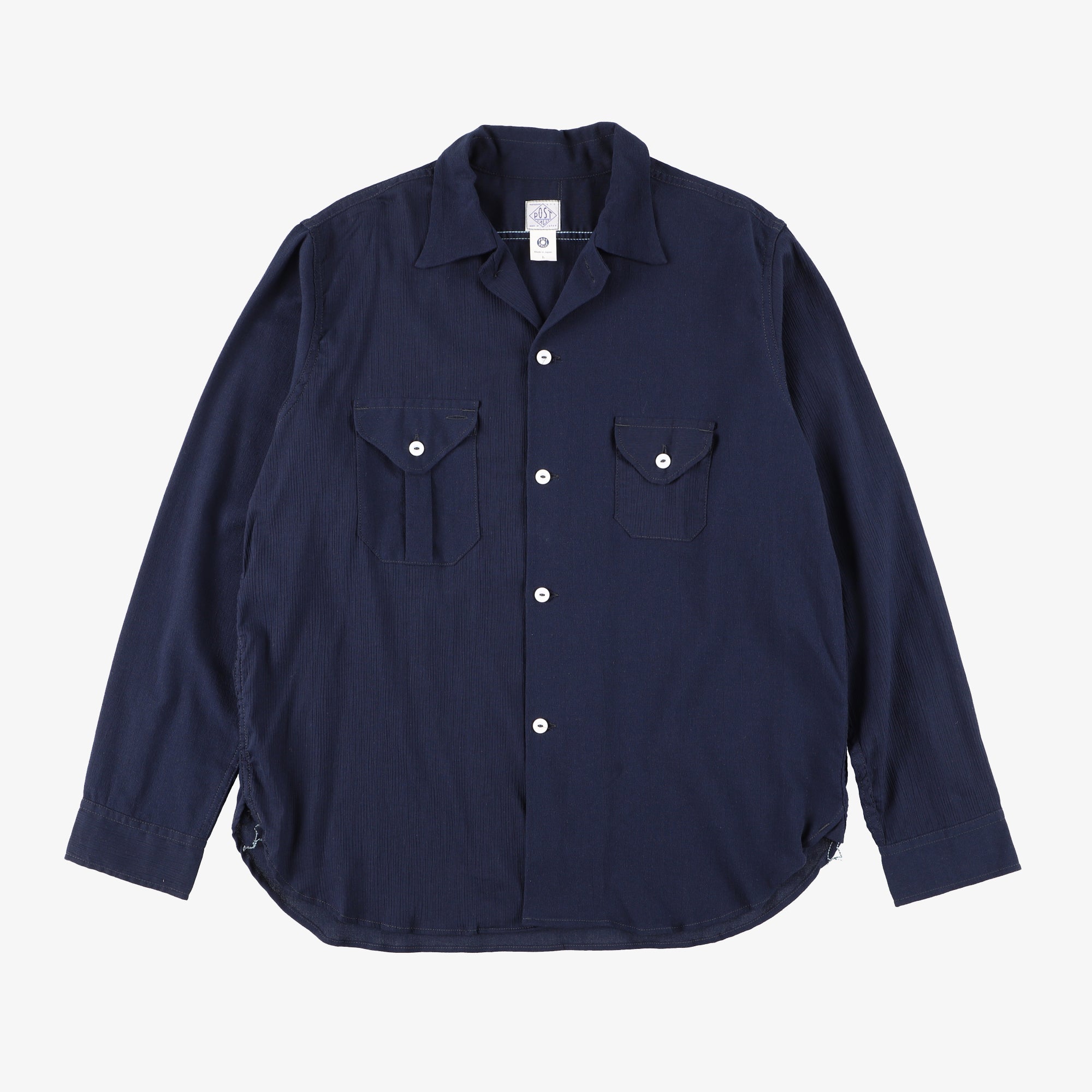 #2214R E-Z cruz Shirt R CC1 : crepe combo navy – POST OʼALLS