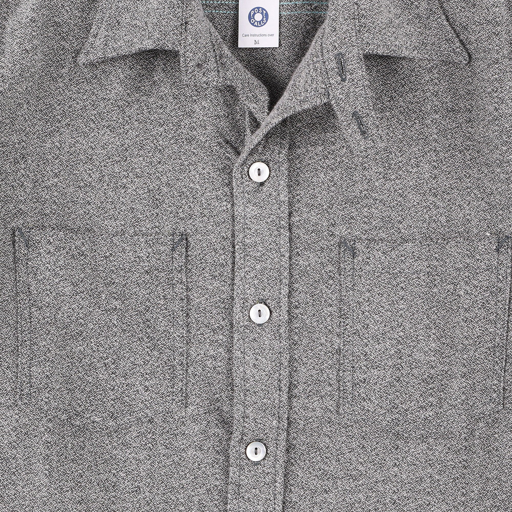 #2216-HF The POST III-R-W : heather flannel lt. grey