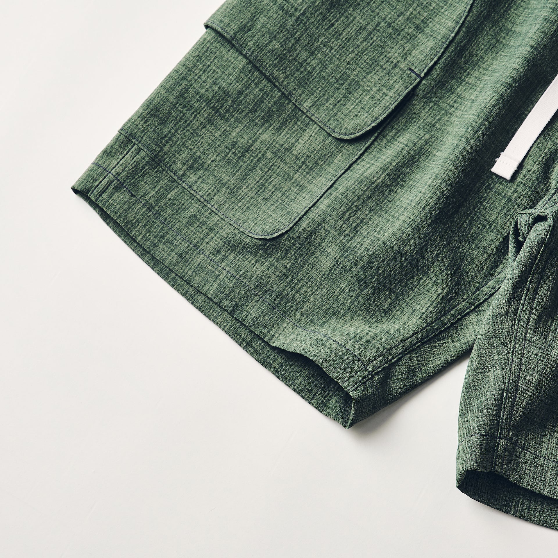 #2323E-PHG E-Z DEE`s Shorts : poly heather green tea