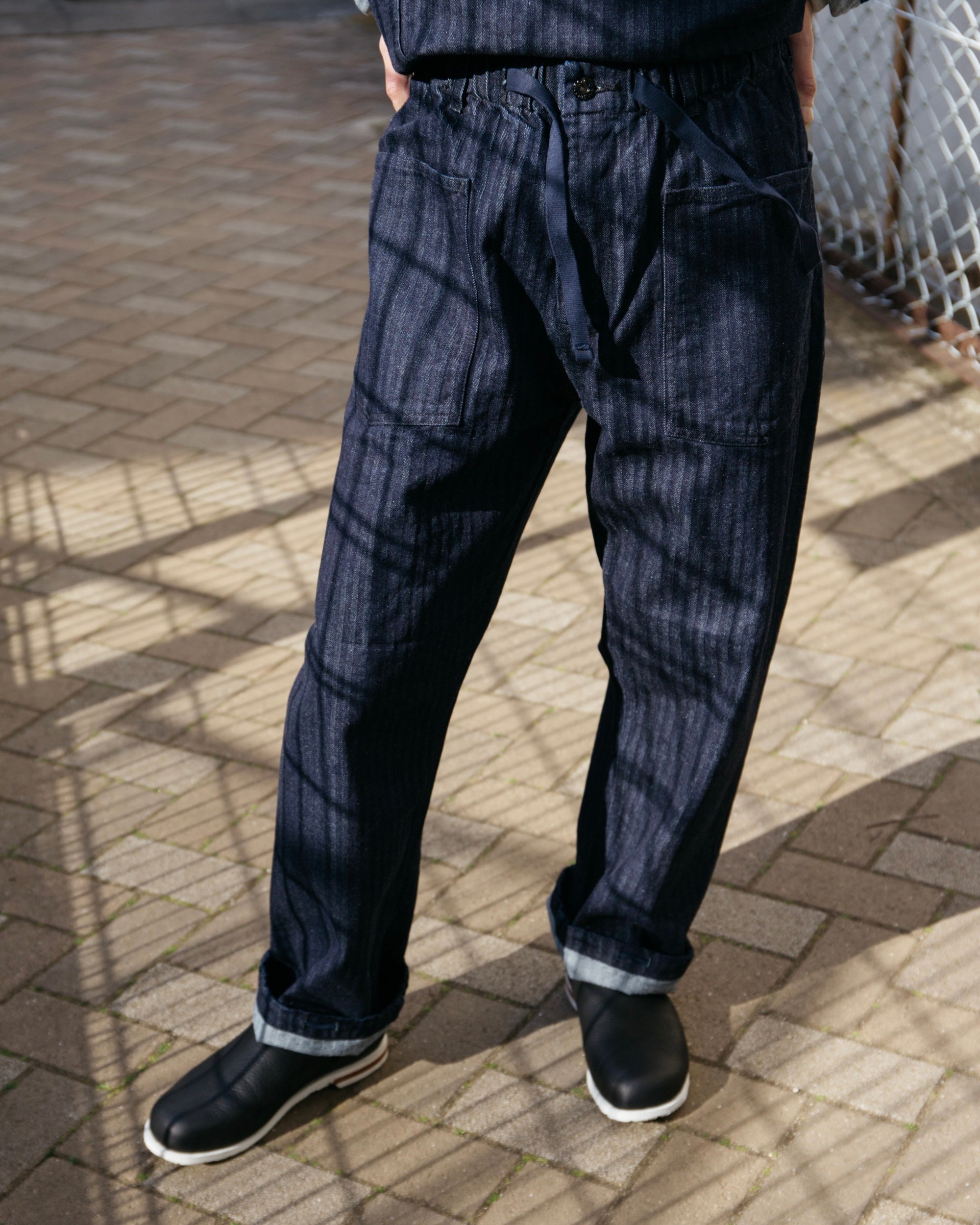 #3307 E-Z ARMY-NAVY Pants HBDI : herringbone denim indigo