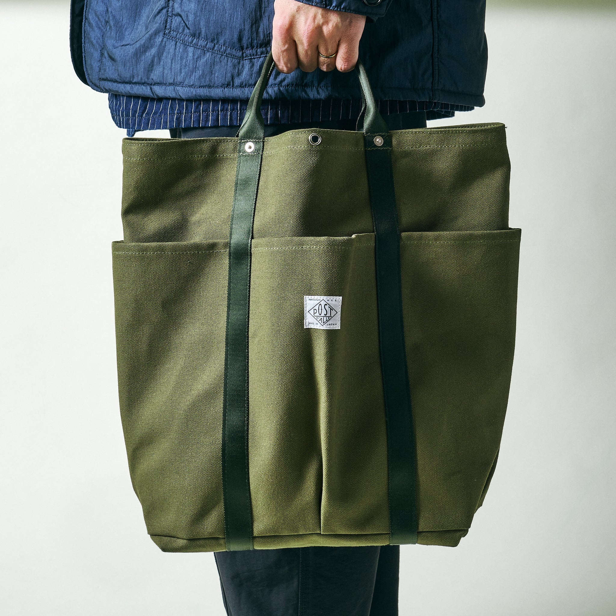 #4202-CO POS-Tote 2 : cotton canvas olive