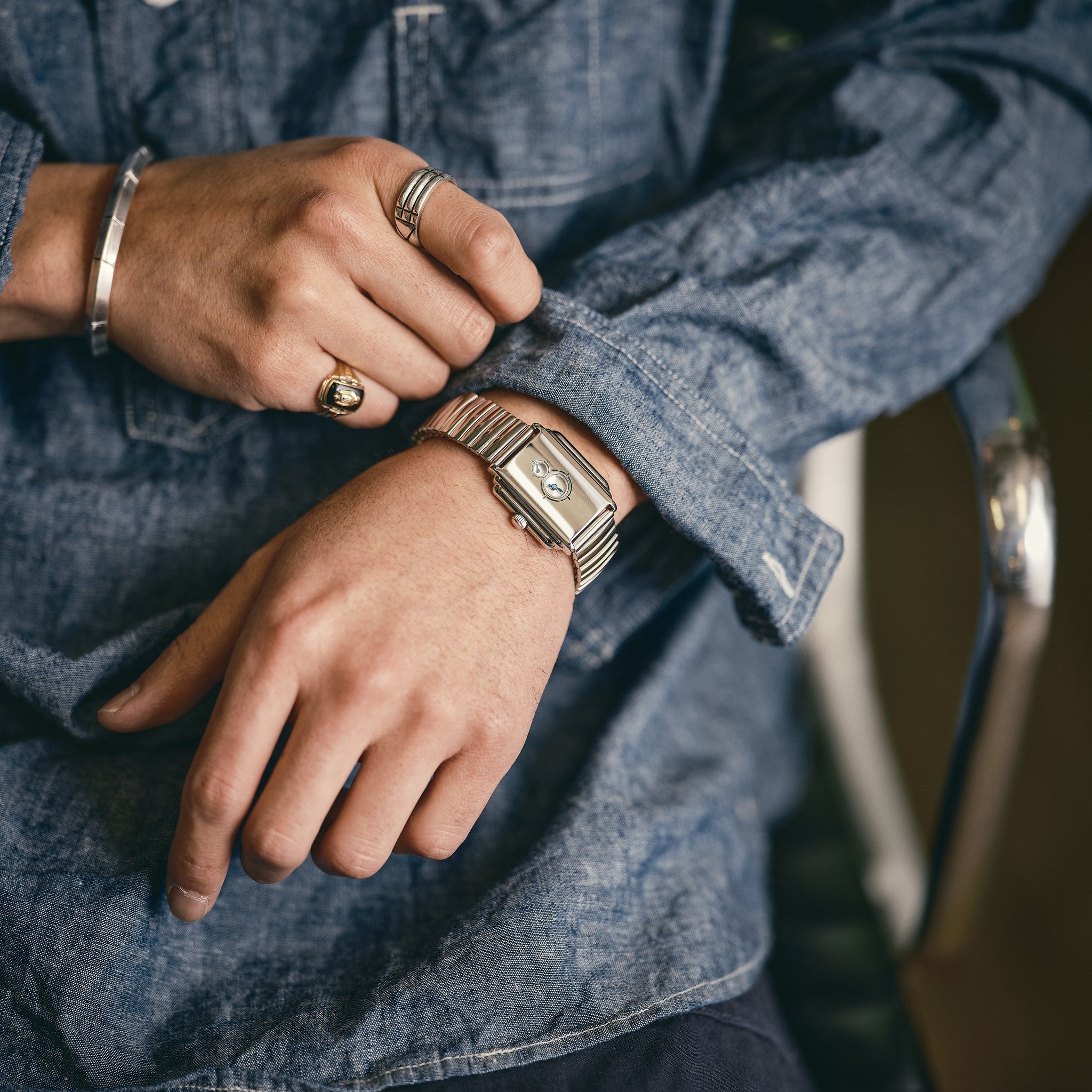 #4401-STL POST Lucky Watch : stainless steel steel