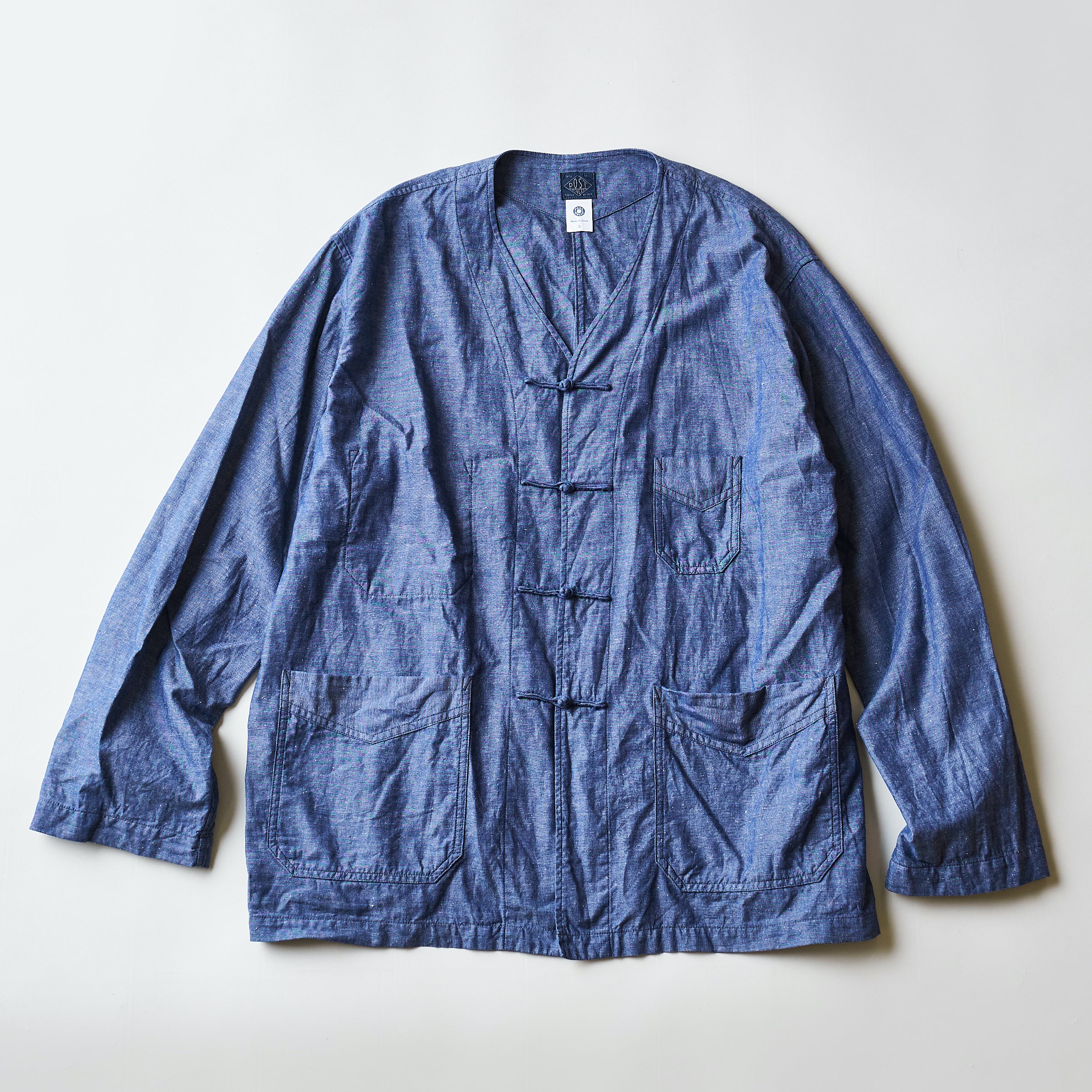 #3109-CLI POST Chinois DV : cotton/linen indigo