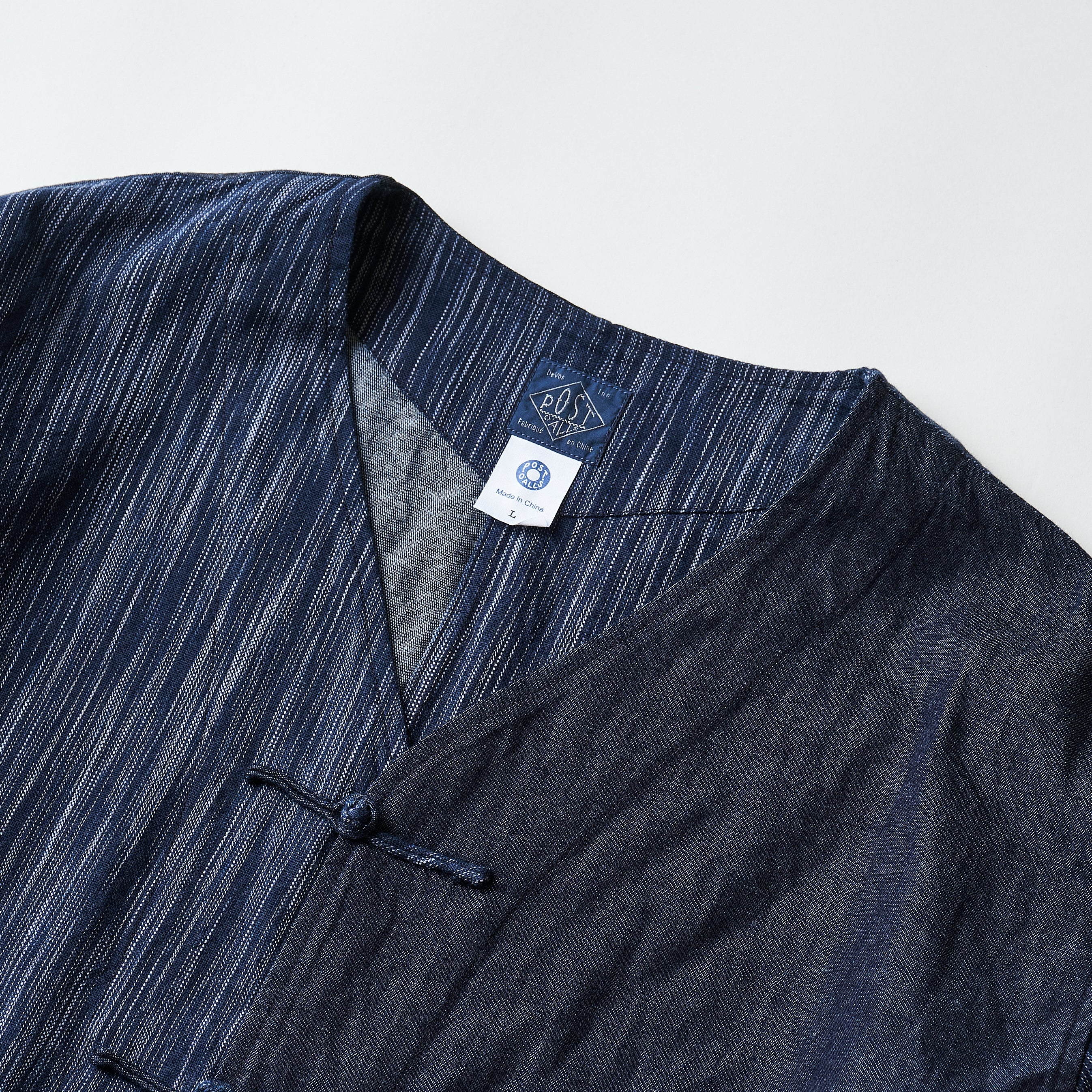 #3109-XX POST Chinois DV : denim x ikat combo indigo