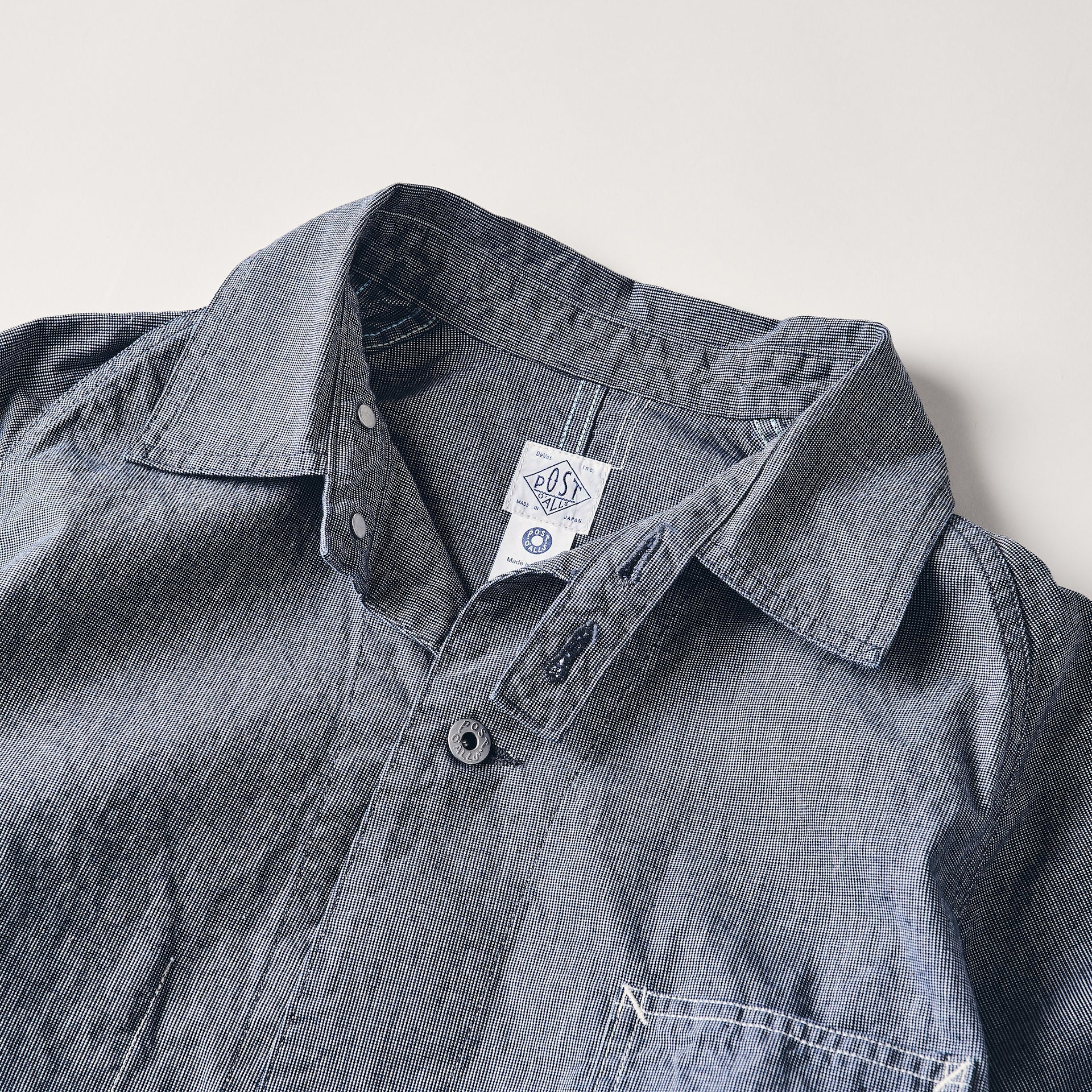 #3113-VP POST 43 : vintage pincheck indigo
