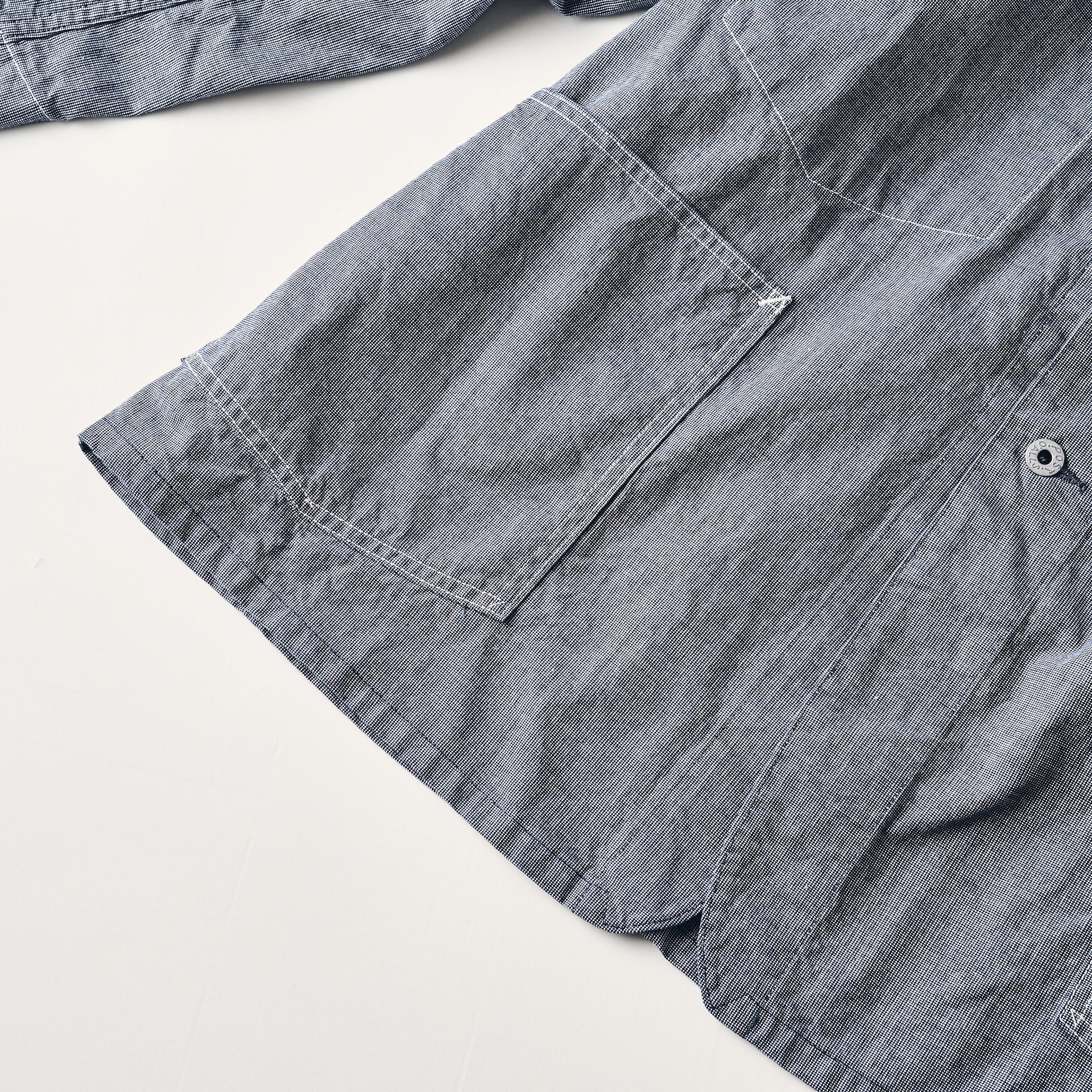 #3113-VP POST 43 : vintage pincheck indigo