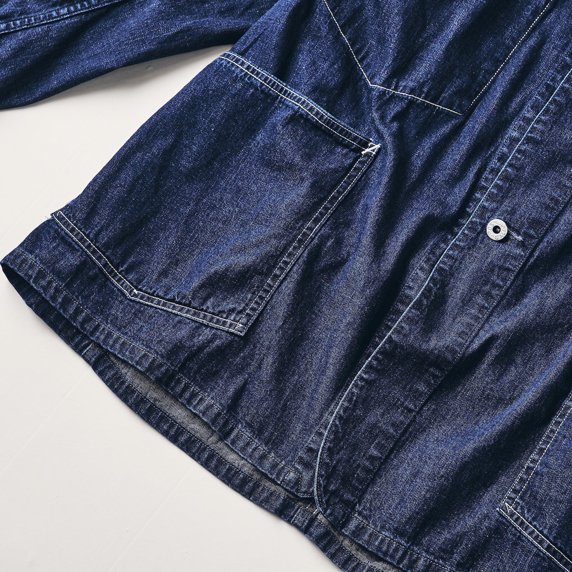 #3113-W8D POST 43 : 8 oz. vintage denim indigo (deep washed)