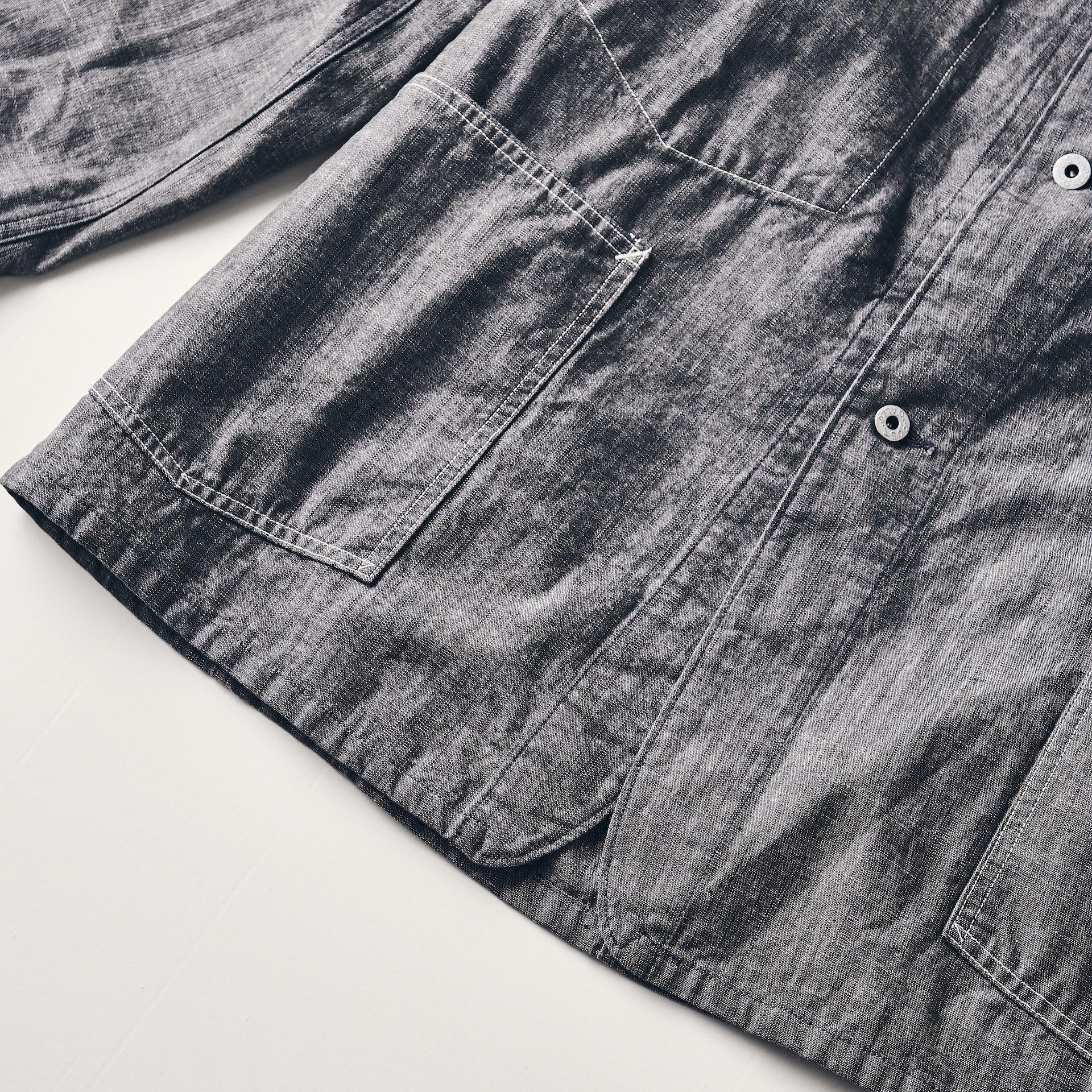 #3113DV-SD POST 43 DV : slub dungaree grey