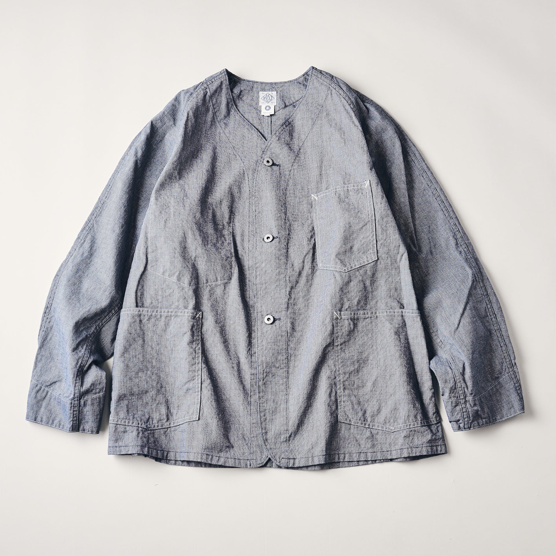 3113DV-VP POST 43 DV : vintage pincheck indigo – POST OʼALLS