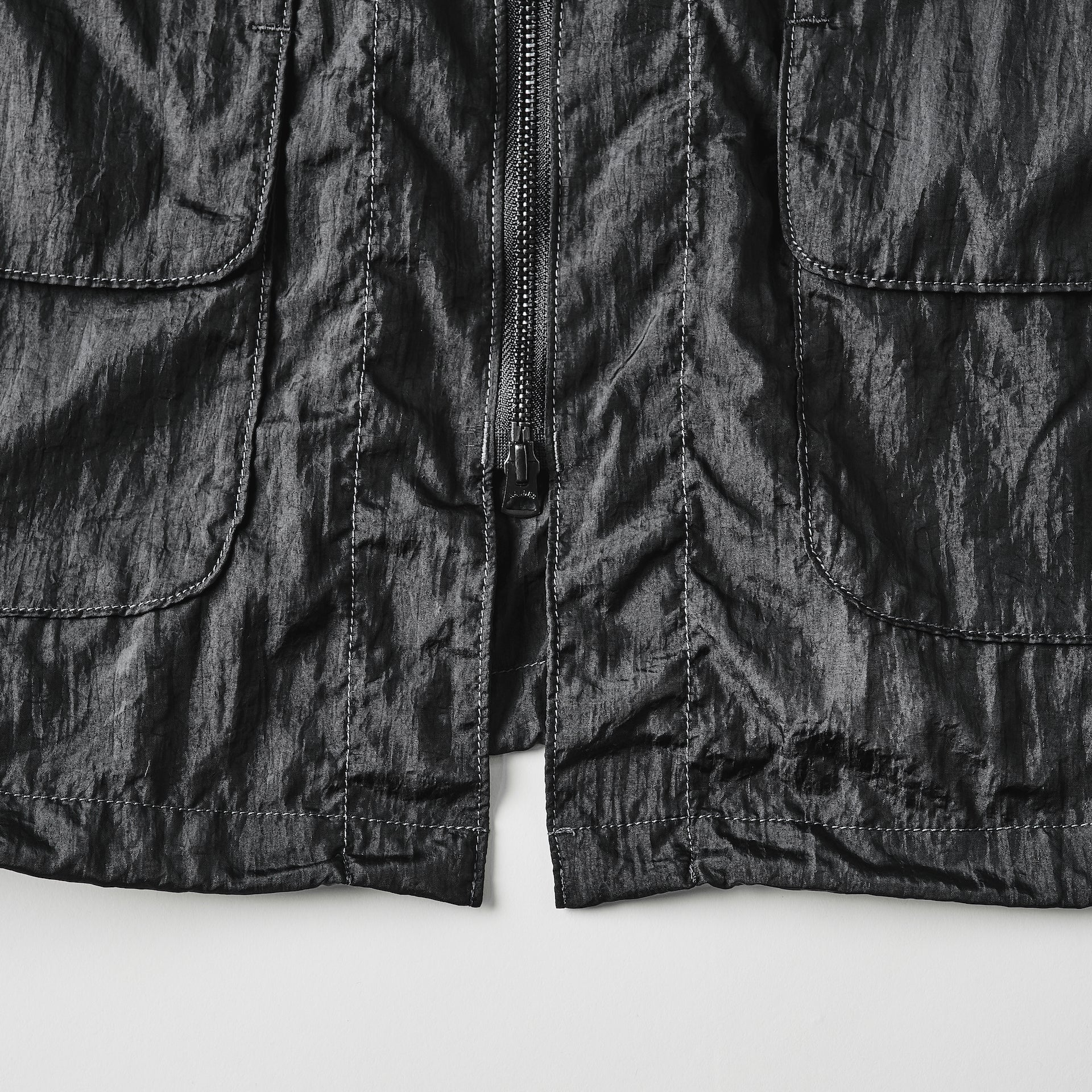 #3115-CTB DEE V : crinkle nylon taffeta black