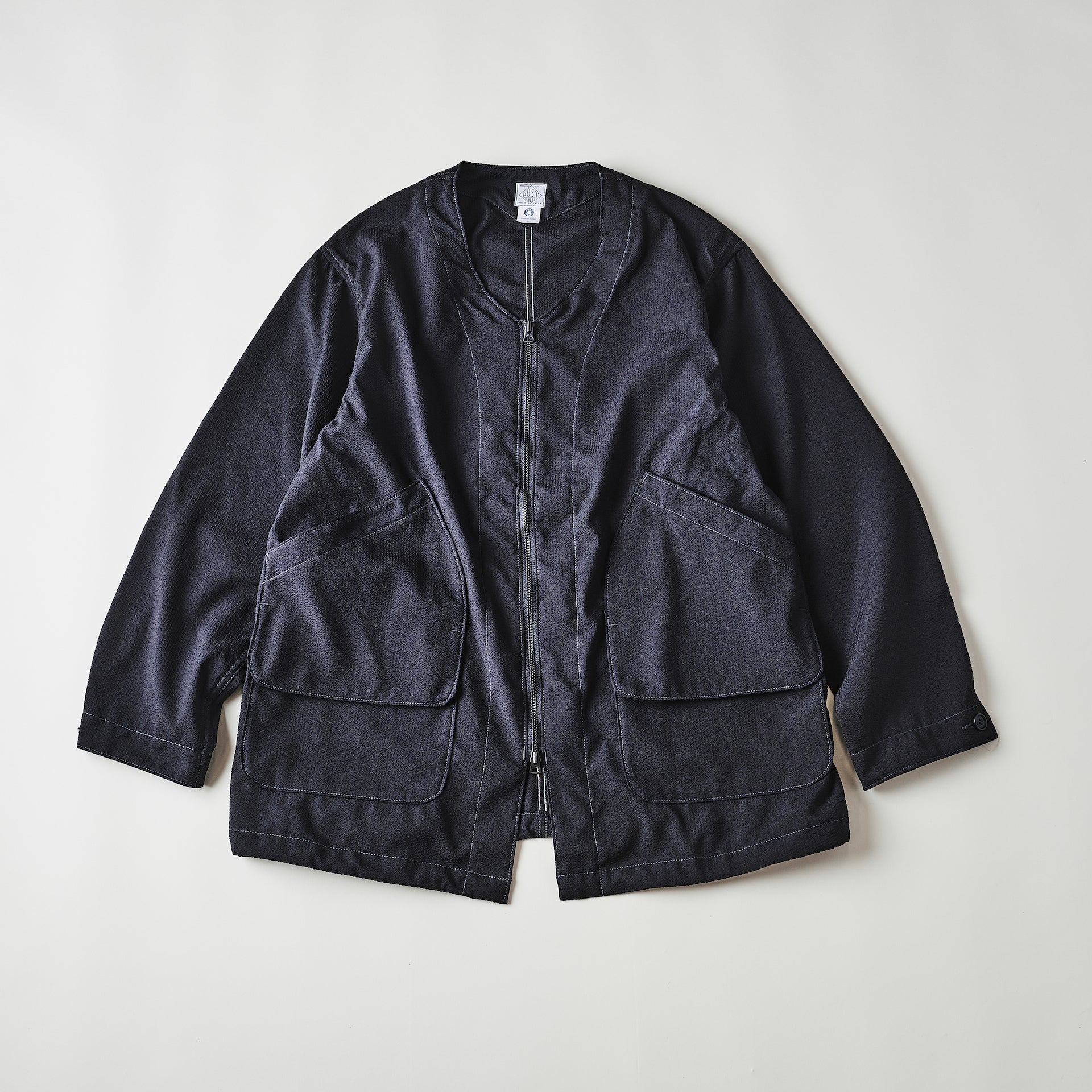 #3115-PSB DEE V : poly seersucker black