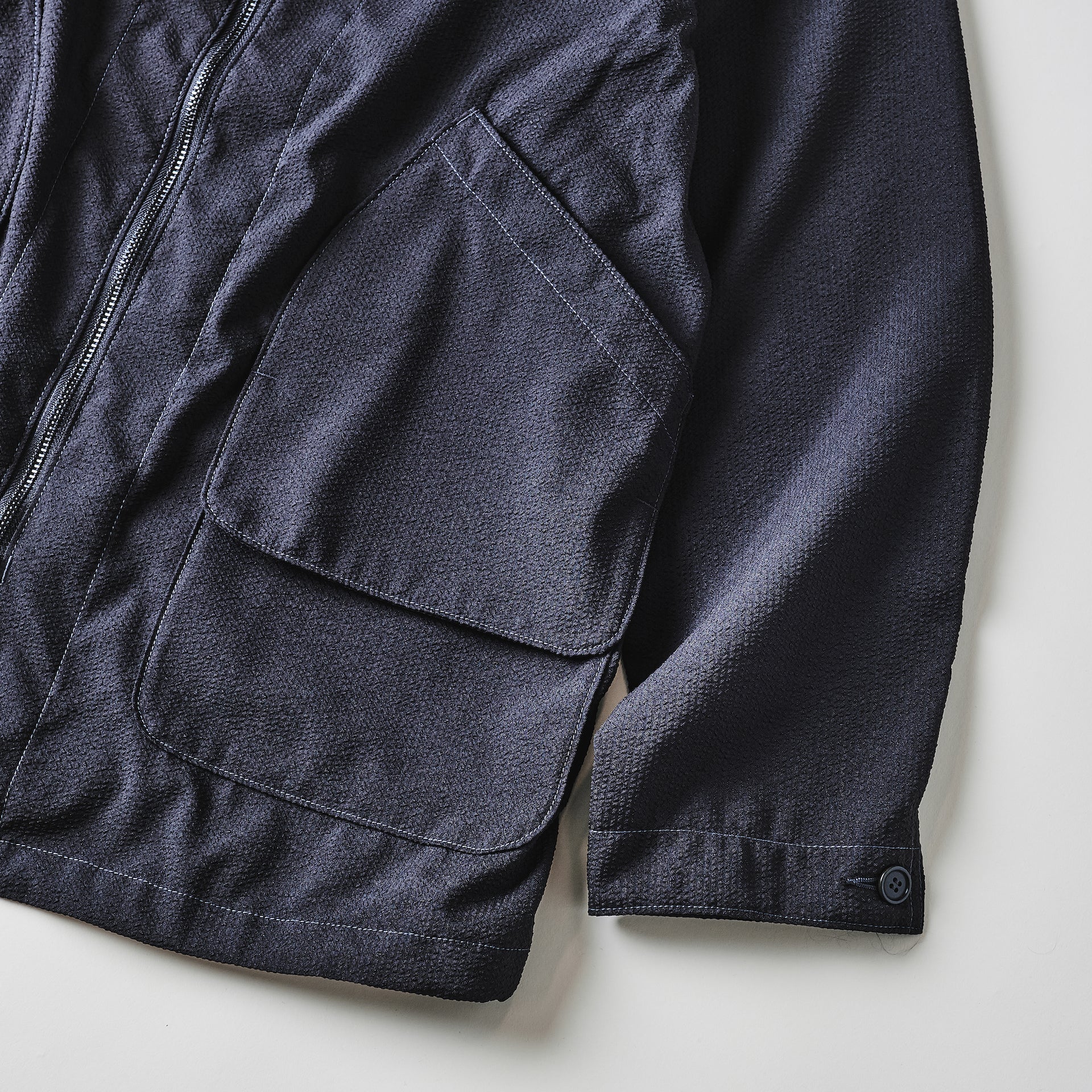 #3115-PSB DEE V : poly seersucker black