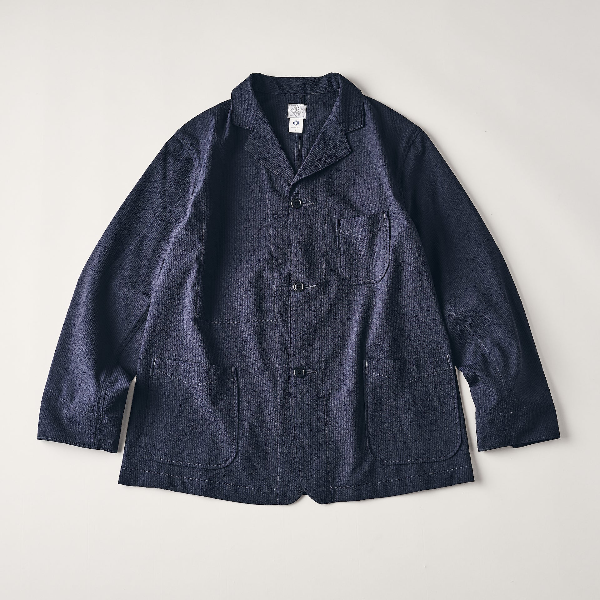 #3116-PSN OK Rider 4 : poly seersucker navy