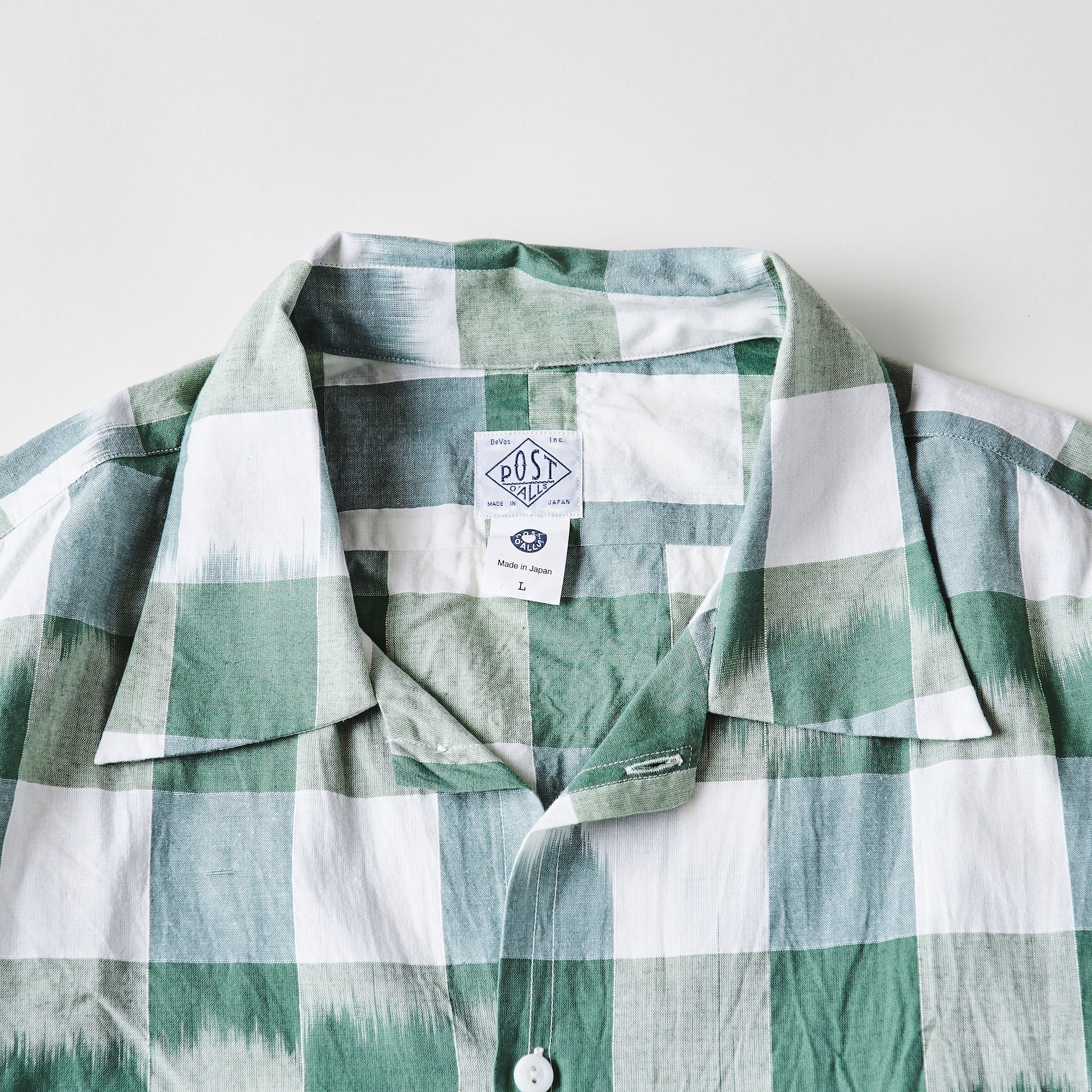 #3211S-ICG NEUTRA 3 S/S : ikat check green
